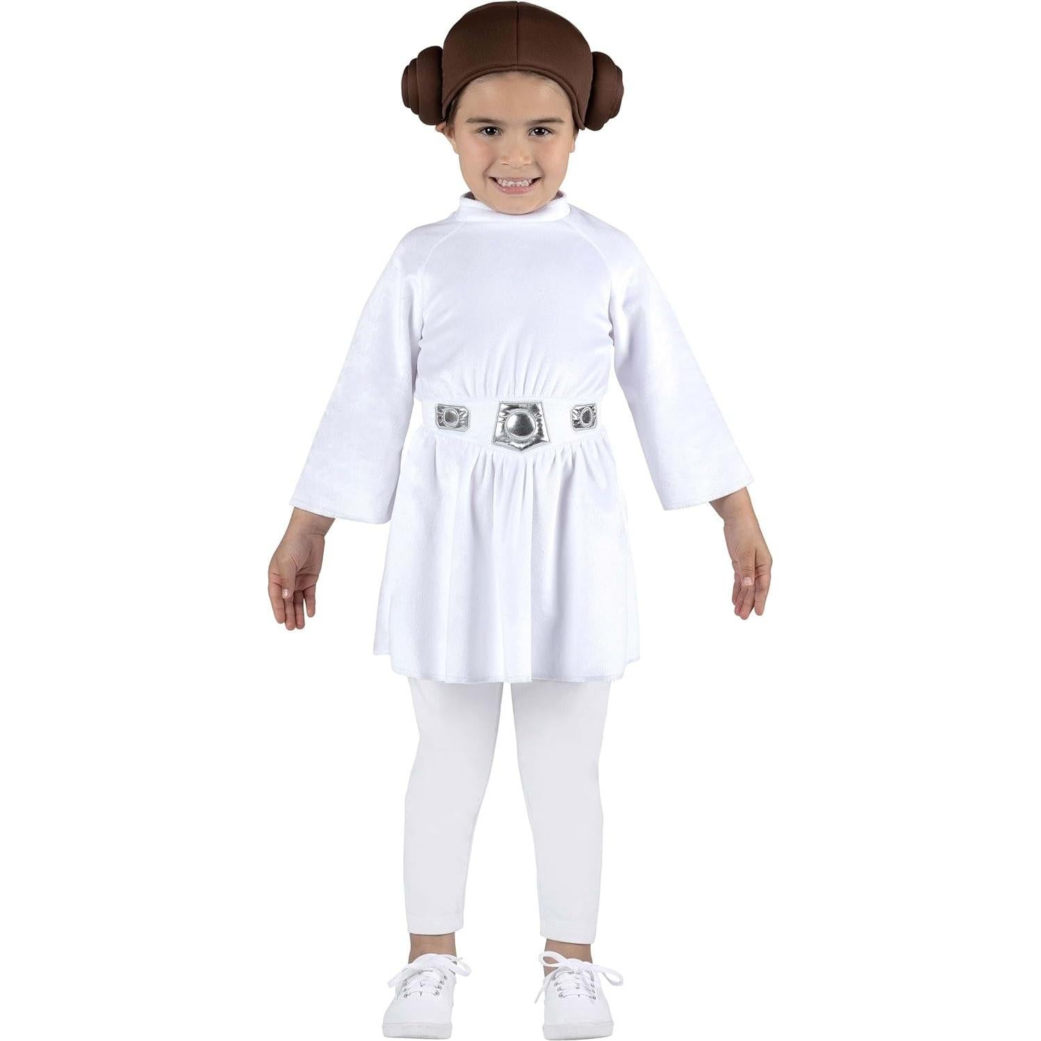 Disfraz Princesa Leia Niña Pequeña Star Wars - Vestido y Tocado