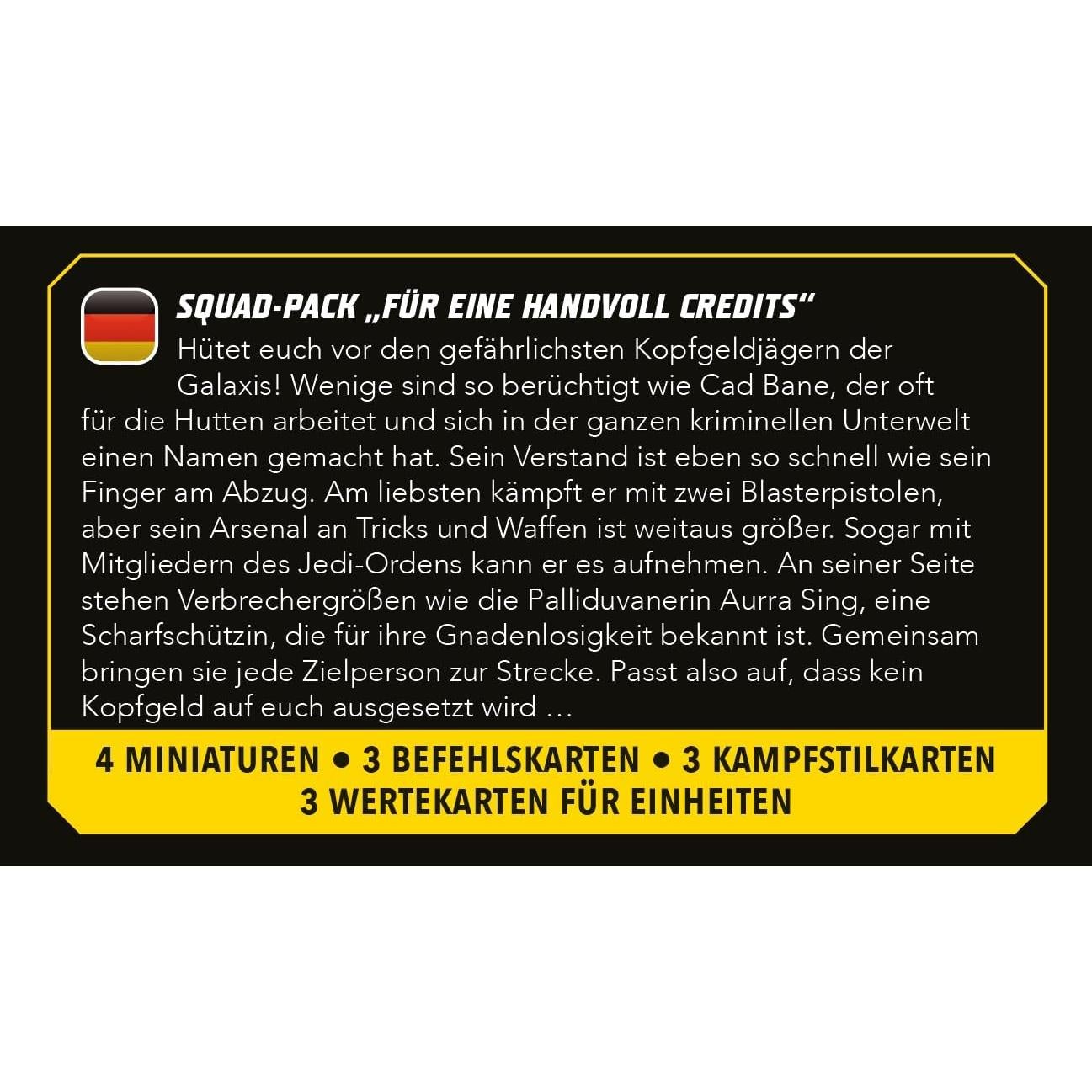 Star Wars Shatterpoint Paquete de Escuadra Cad Bane - Miniaturas