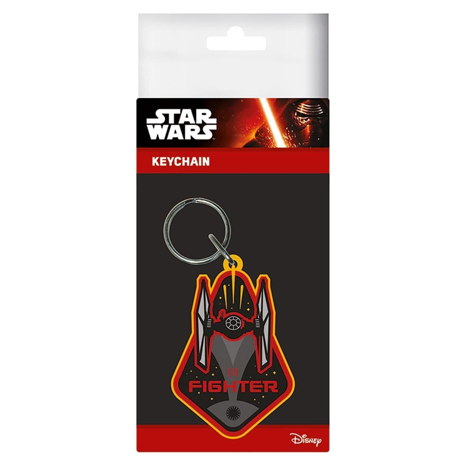 Star Wars Pyramid International Episode VII Tie Fighter Rubber Keychain, Multi-Colour, 4.5 x 6 cm