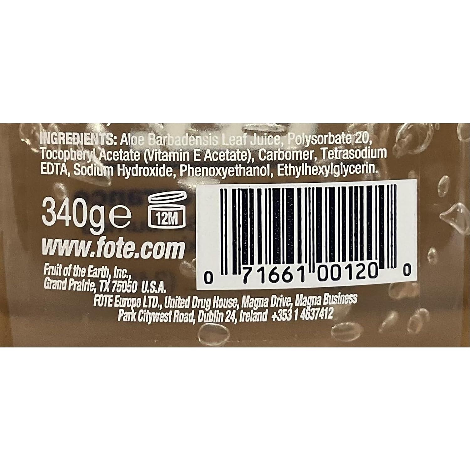 Gel Hidratante de Aloe Vera 340g Fruit of the Earth