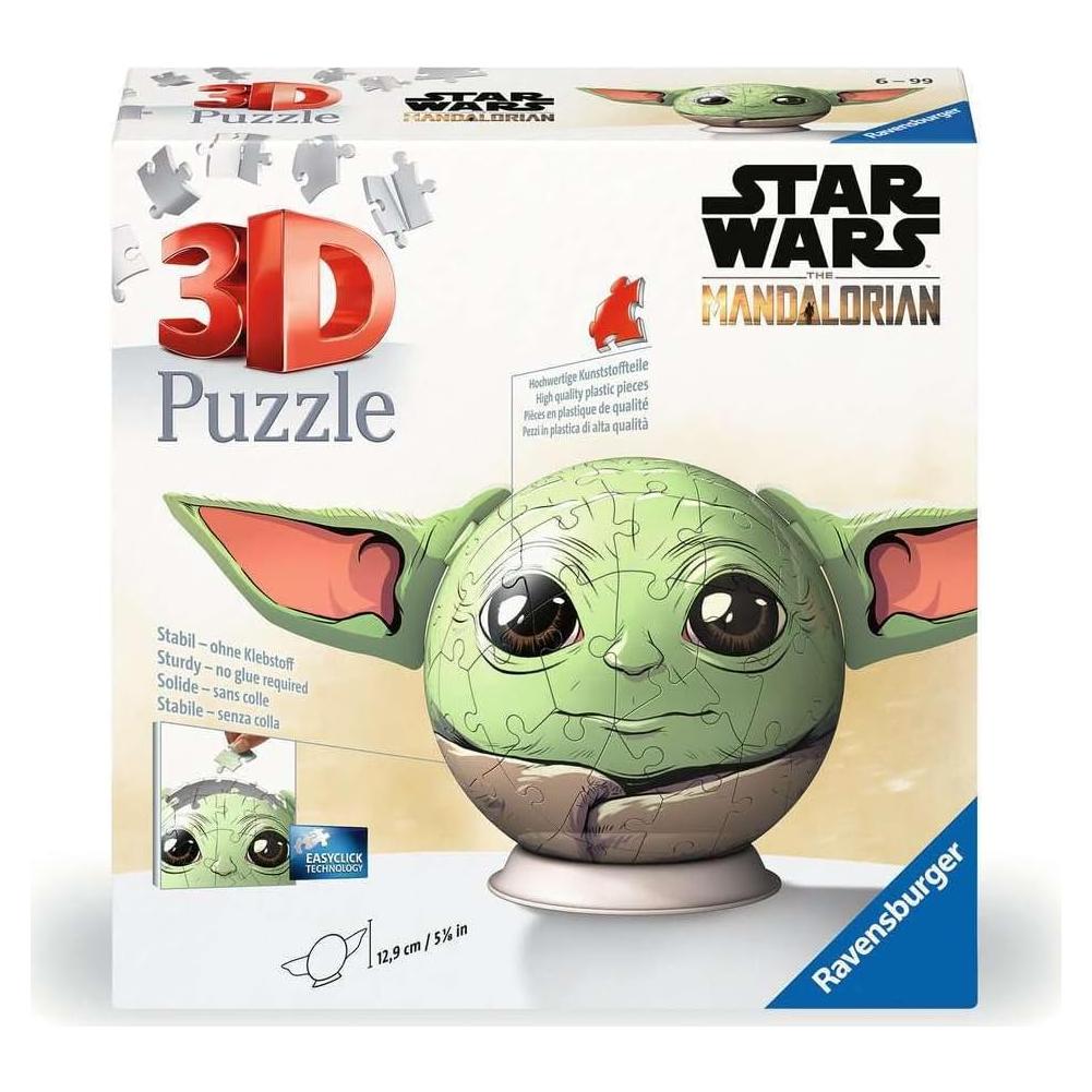 Rompecabezas 3D Ravensburger Grogu Star Wars 72 Piezas 13 cm