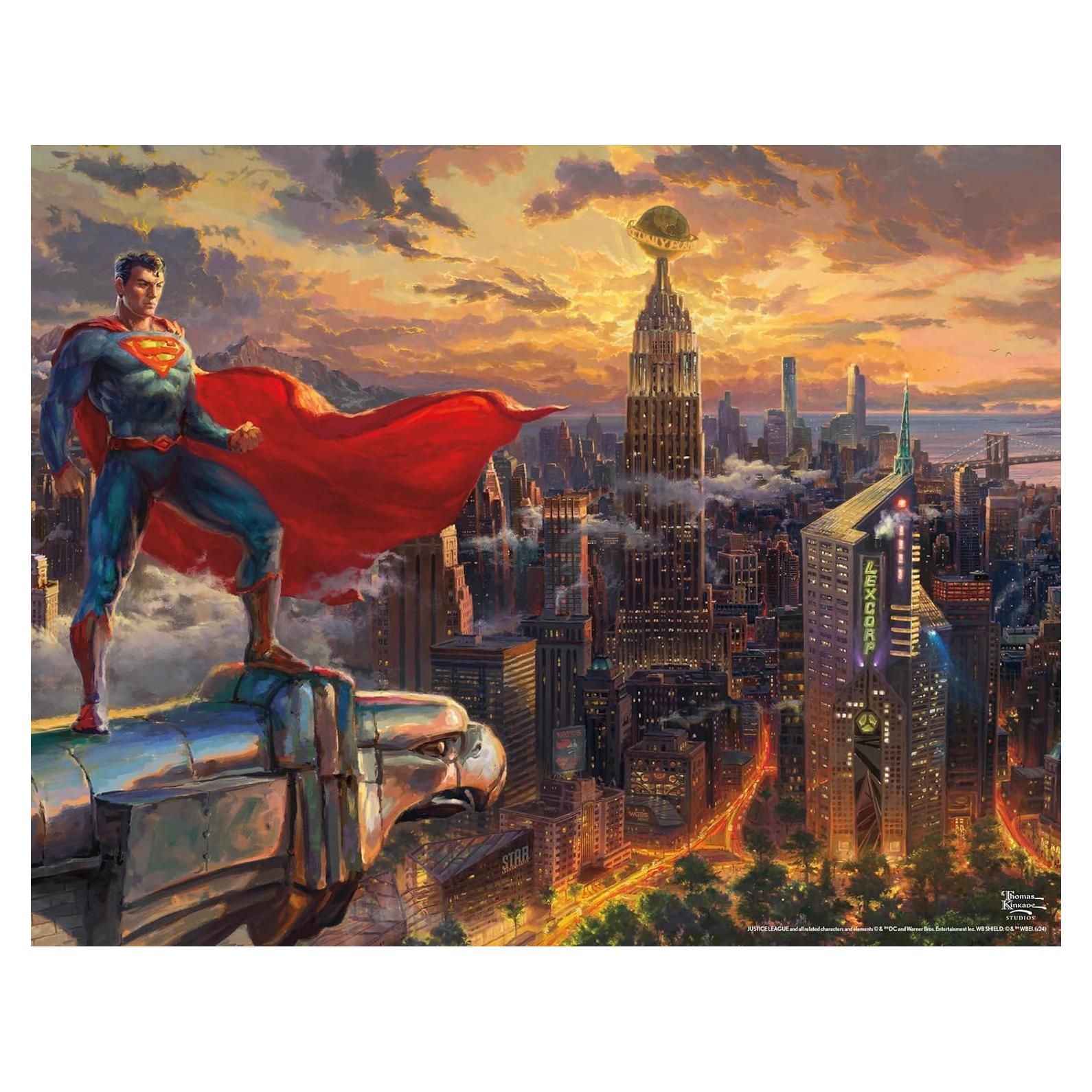 Rompecabezas 4 en 1 Ceaco Thomas Kinkade DC Comics 500 Piezas