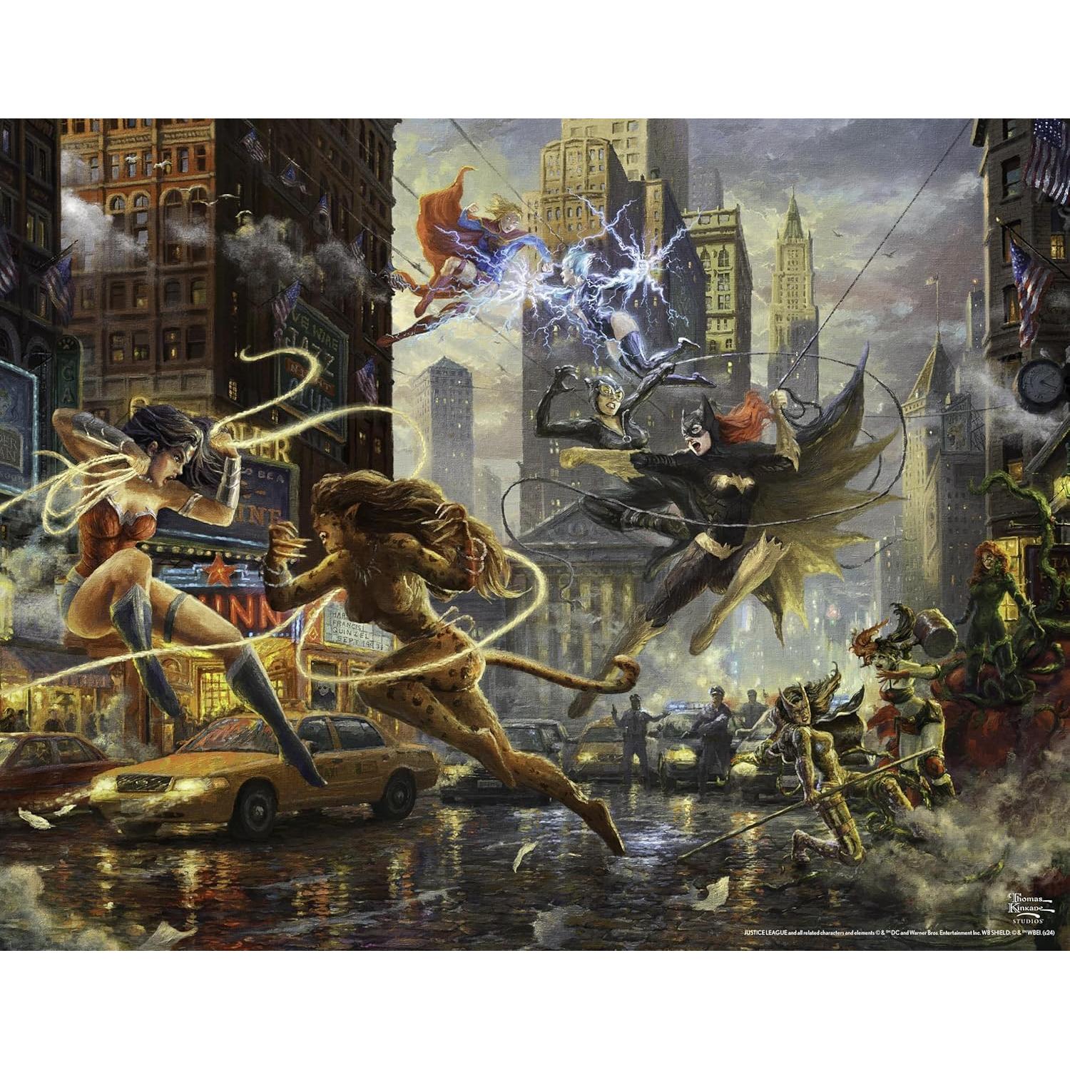 Rompecabezas 4 en 1 Ceaco Thomas Kinkade DC Comics 500 Piezas