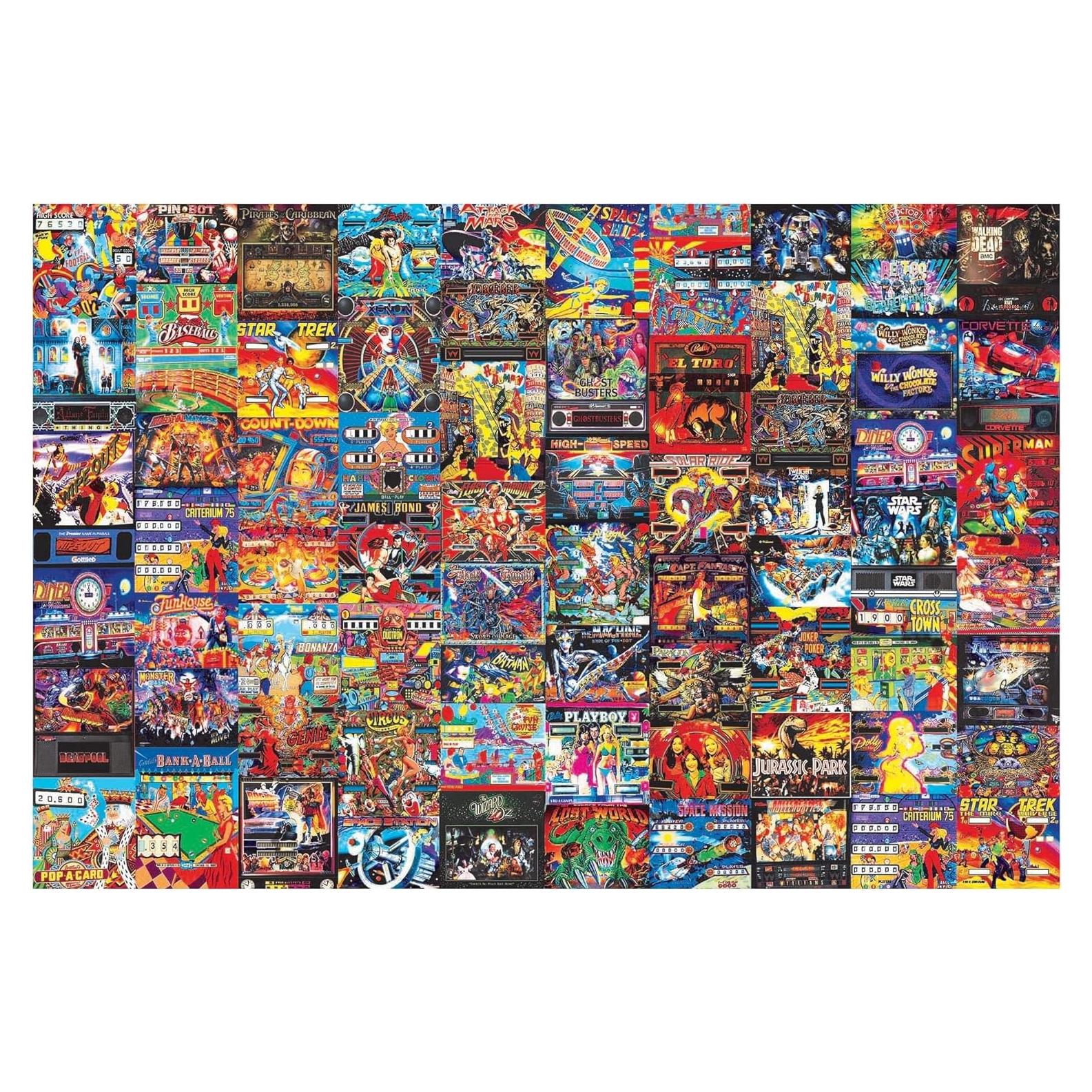 Rompecabezas Arcade Retro Pinball Toynk 1000 Piezas 71x51 cm