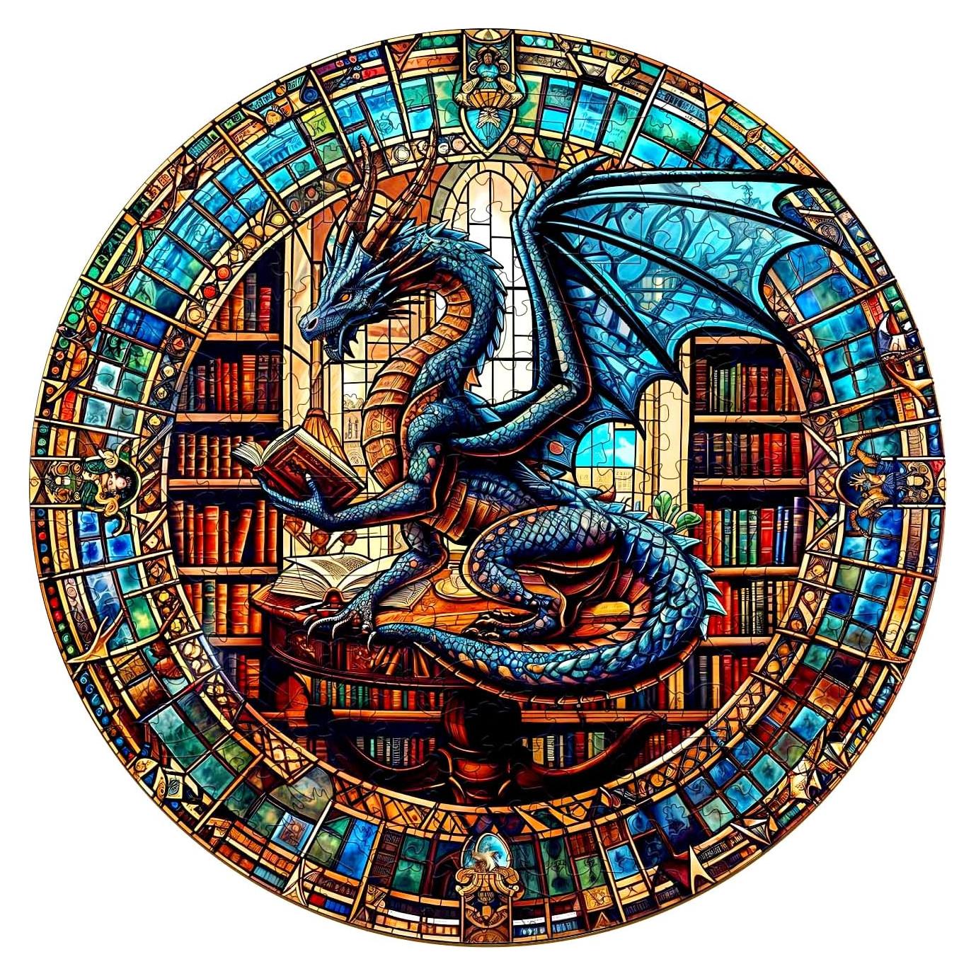 Rompecabezas de Madera Purdicra Biblioteca del Dragón 100 Piezas