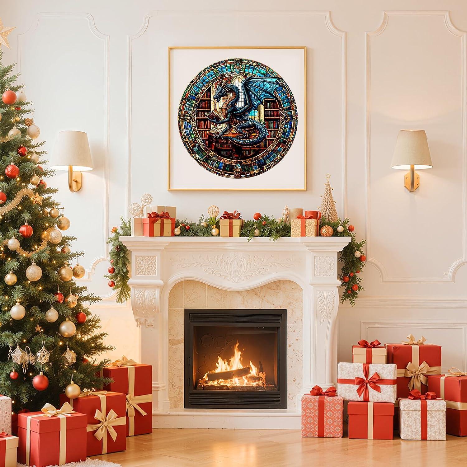 Rompecabezas de Madera Purdicra Biblioteca del Dragón 100 Piezas