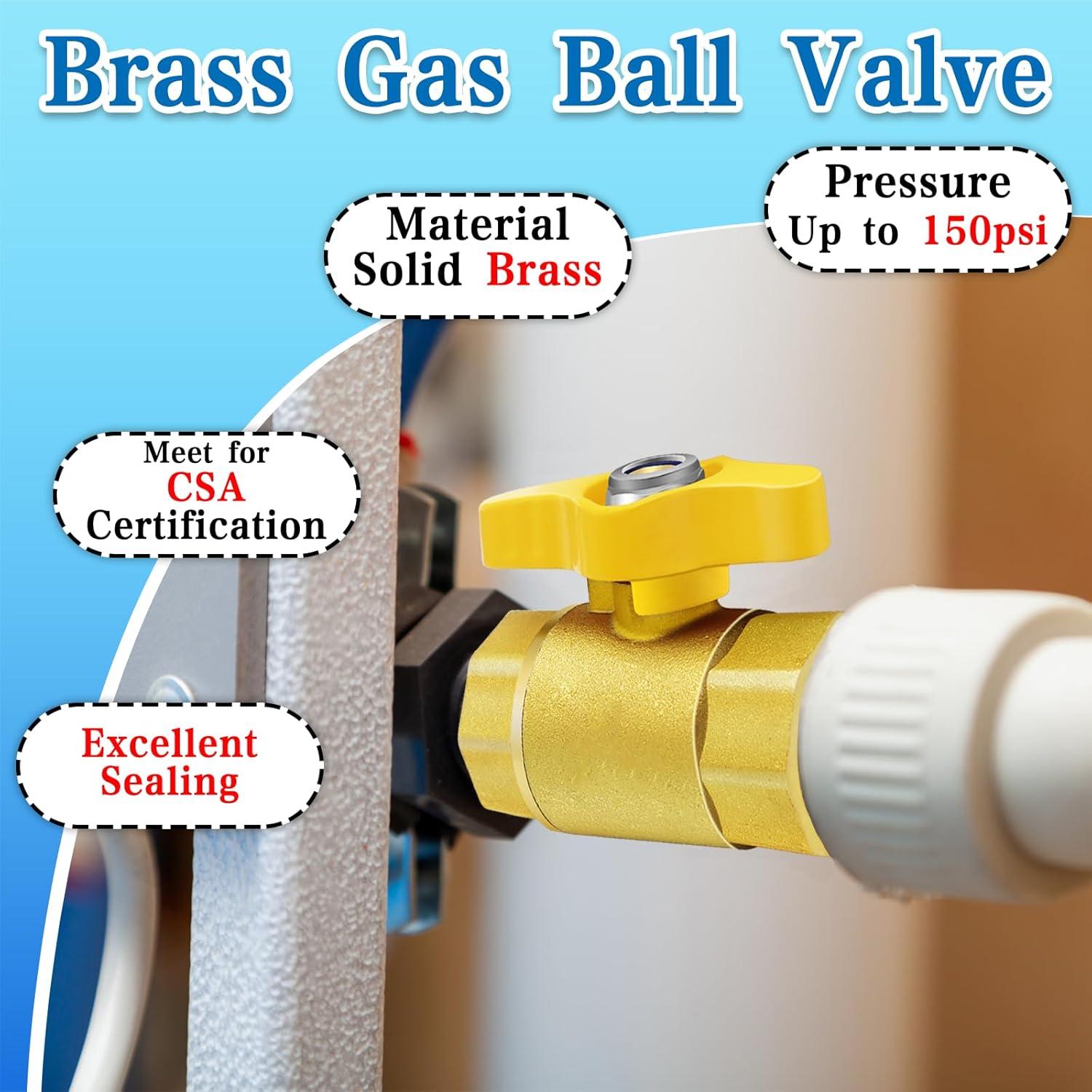 Válvula de Bola de Gas Boltigen 1/2'' Latón Hembra x Hembra