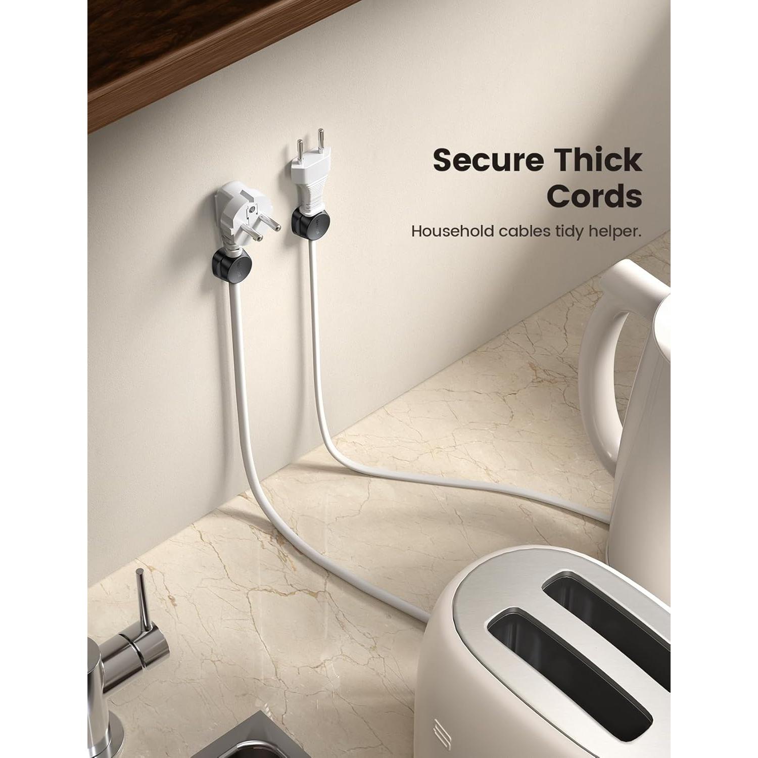 Organizador de Cables Lamicall 6Pack Clips Adhesivos Negro