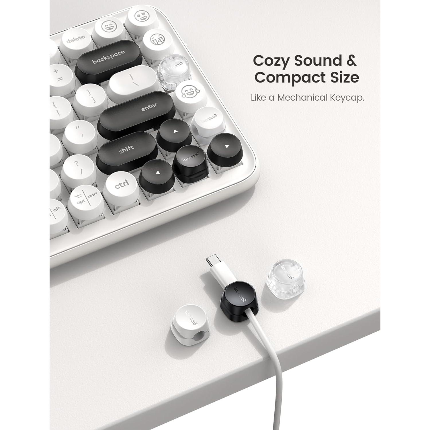 Organizador de Cables Lamicall 6Pack Clips Adhesivos Negro