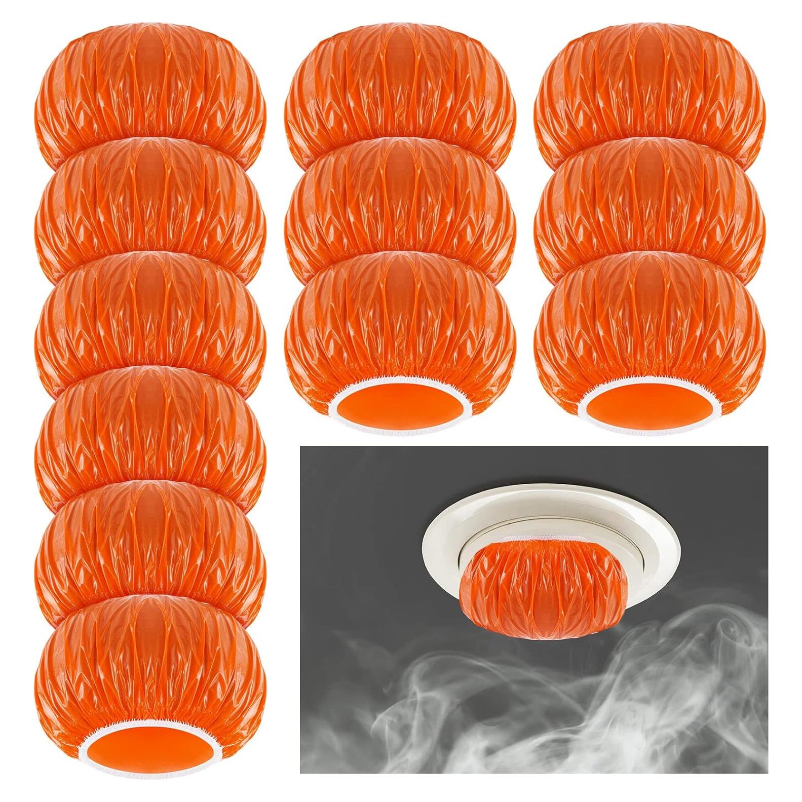 Cubiertas de Detector de Humo Tessco 12 Piezas Naranjas