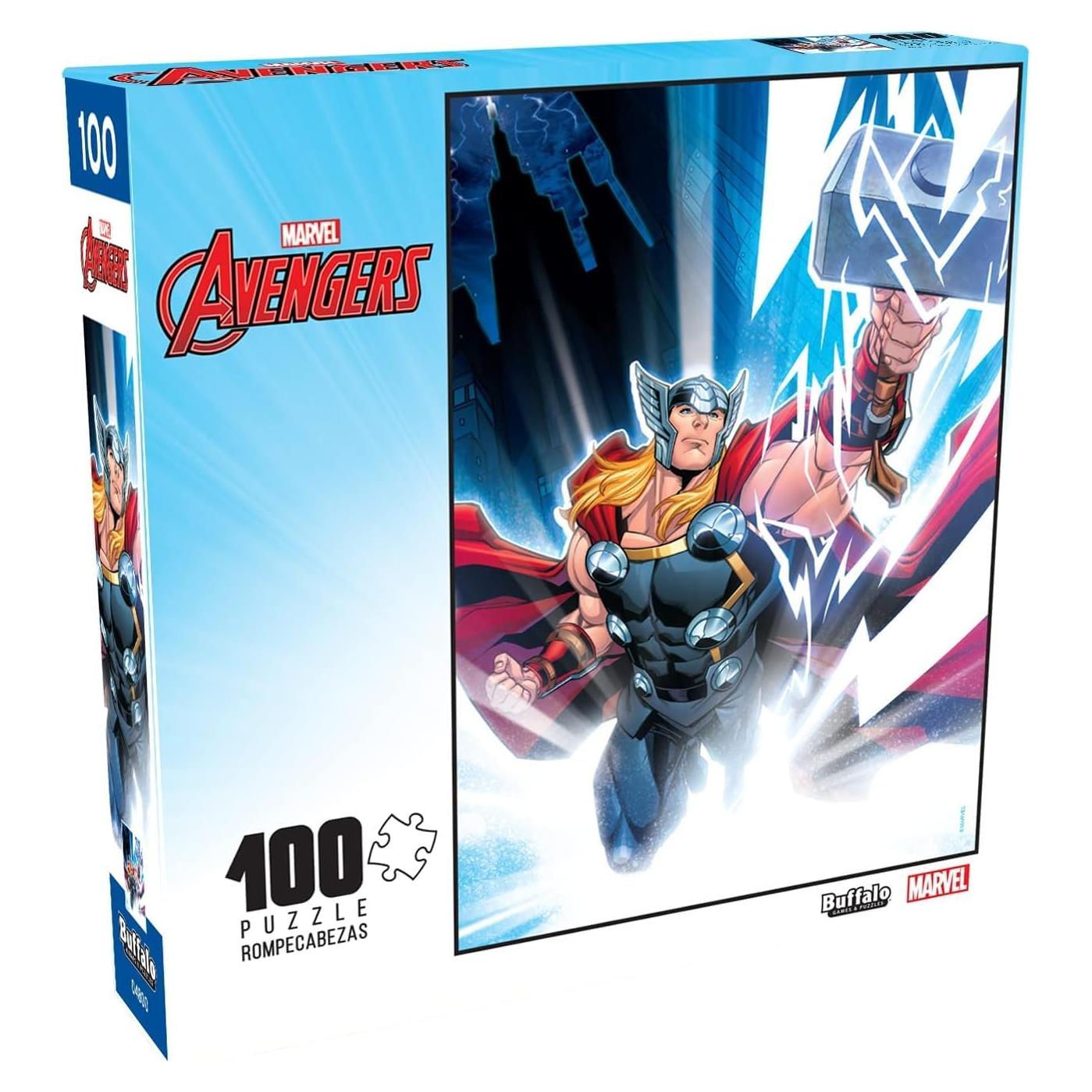 Rompecabezas 100 Piezas Marvel Thor Buffalo Games 38.1x27.9cm