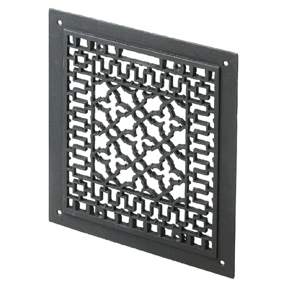 Rejilla de Piso de Hierro Fundido Minuteman 30x35.5cm Negra