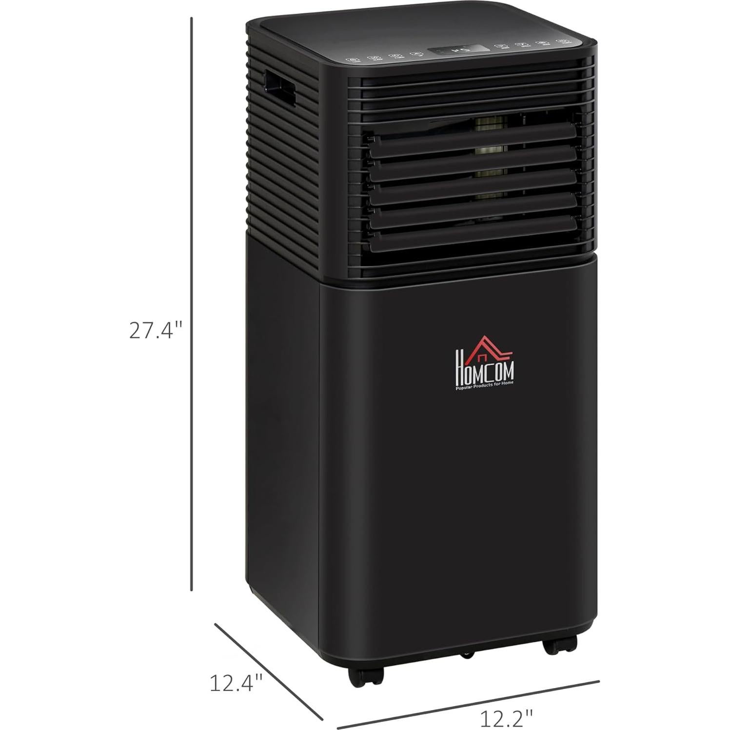 Aire Acondicionado Portátil HOMCOM 8000 BTU 4 en 1 Negro
