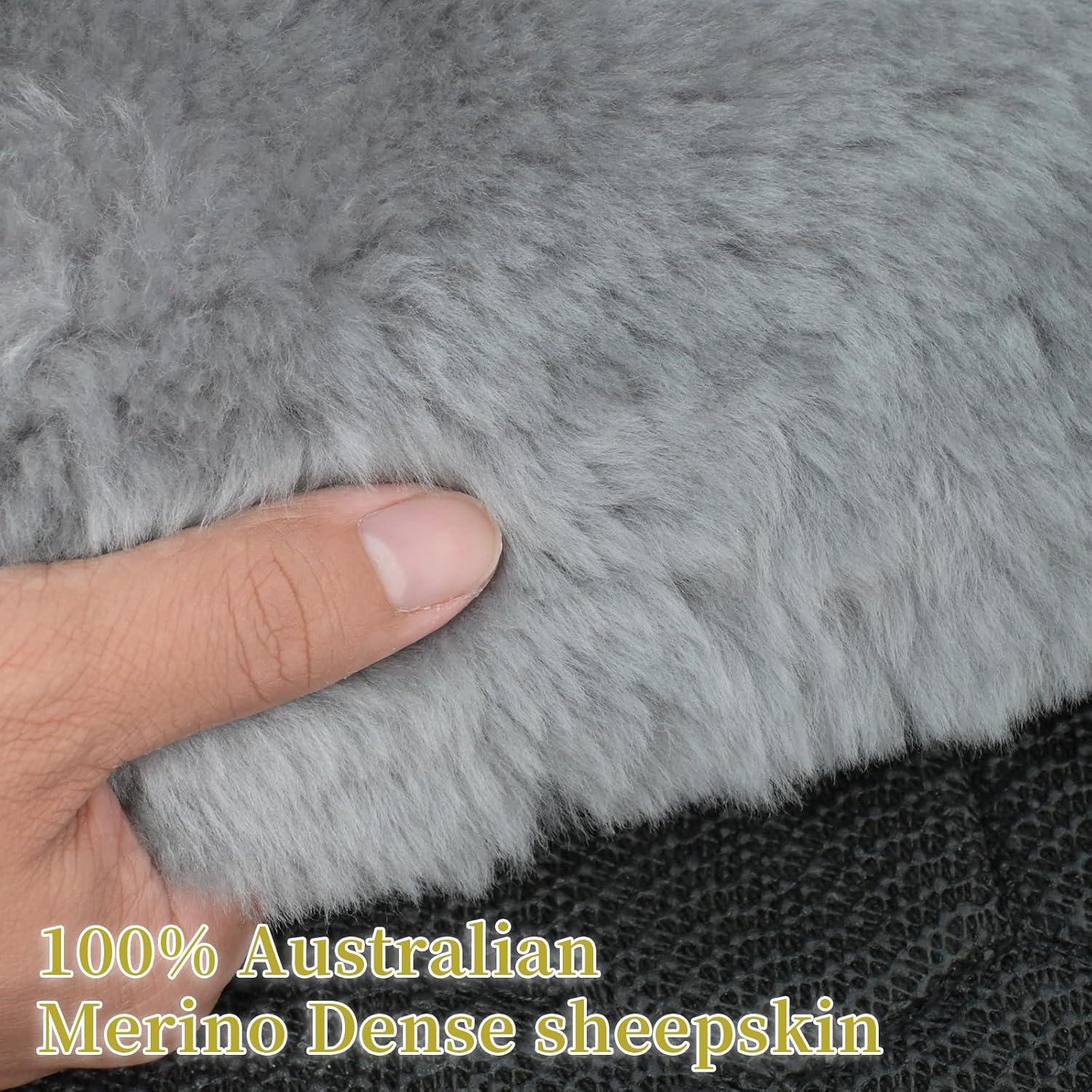 Cubierta de Asiento de Piel de Oveja Aegis Universal Acero