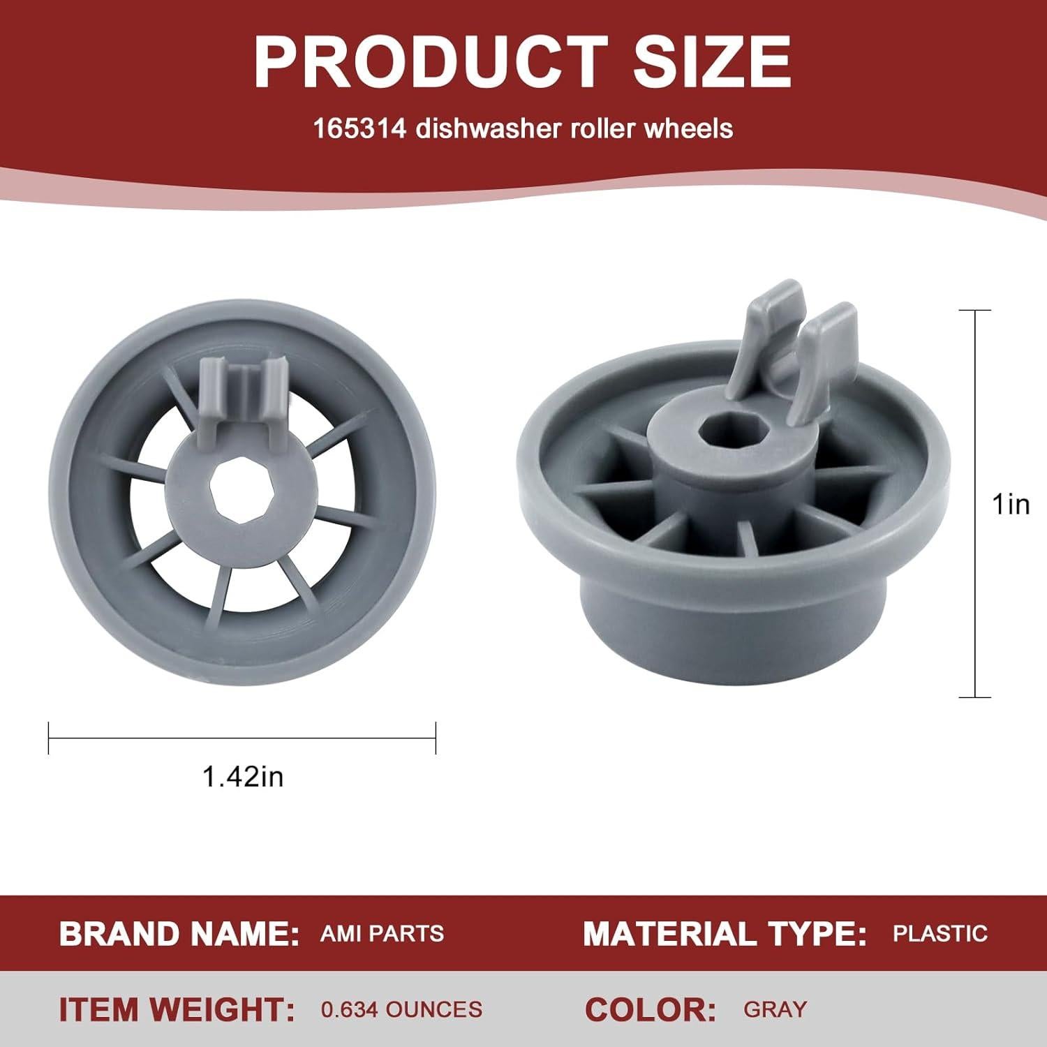 8 Ruedas Inferiores Lavavajillas Bosch AMI PARTS 3.6 cm