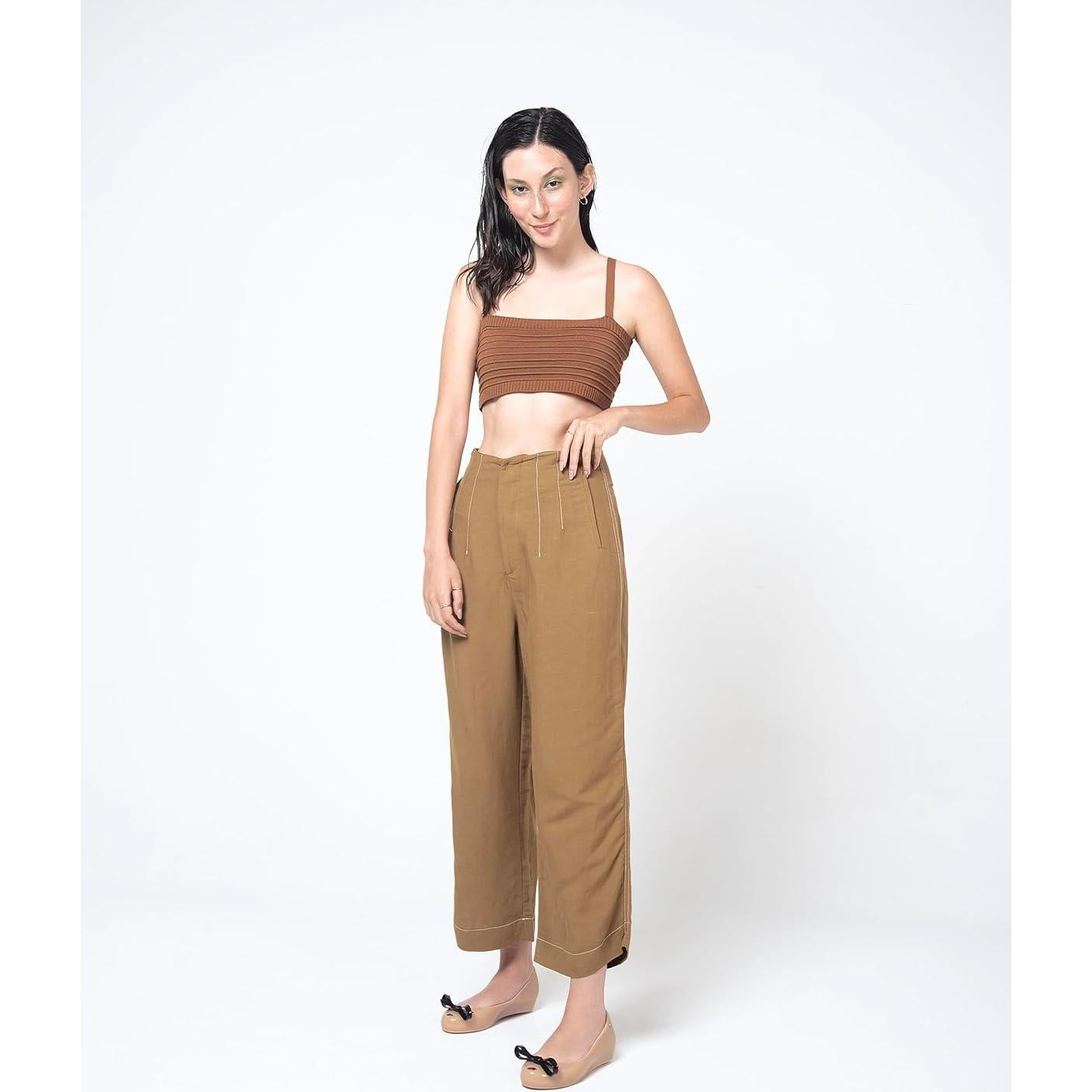 Melissa Ultragirl Bow II - Flats Elegantes Beige/Negro 27x11cm