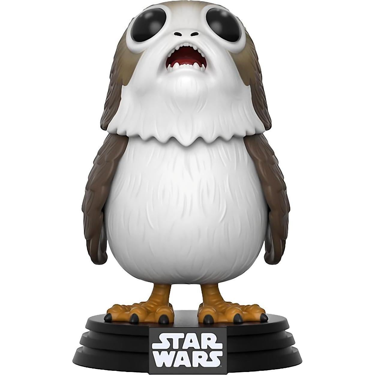 Figura de Vinilo Caza Porg Funko con Protector P.E.T.