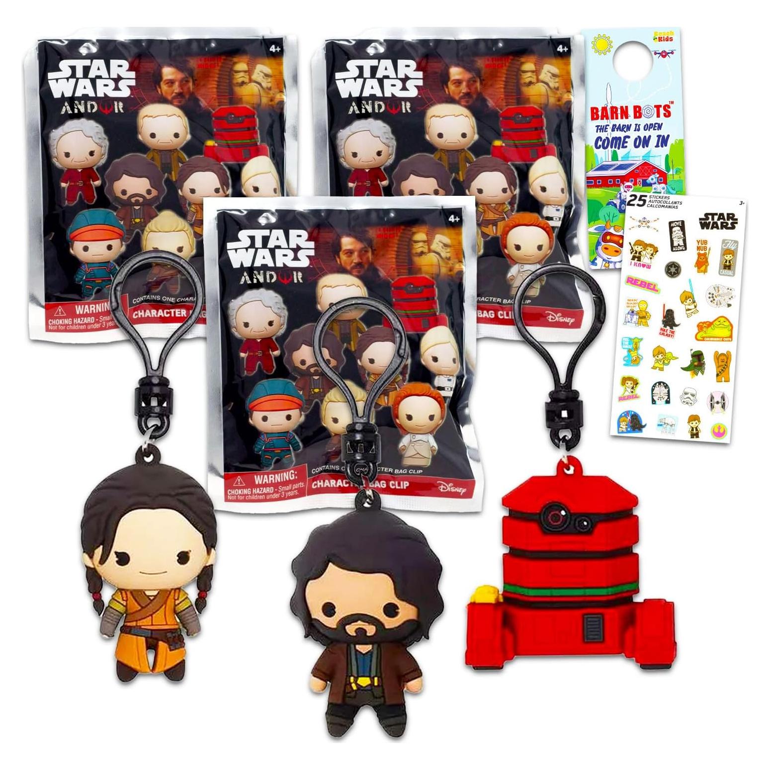 Paquete de 3 Bolsas Sorpresa Star Wars Andor con Clips y Stickers
