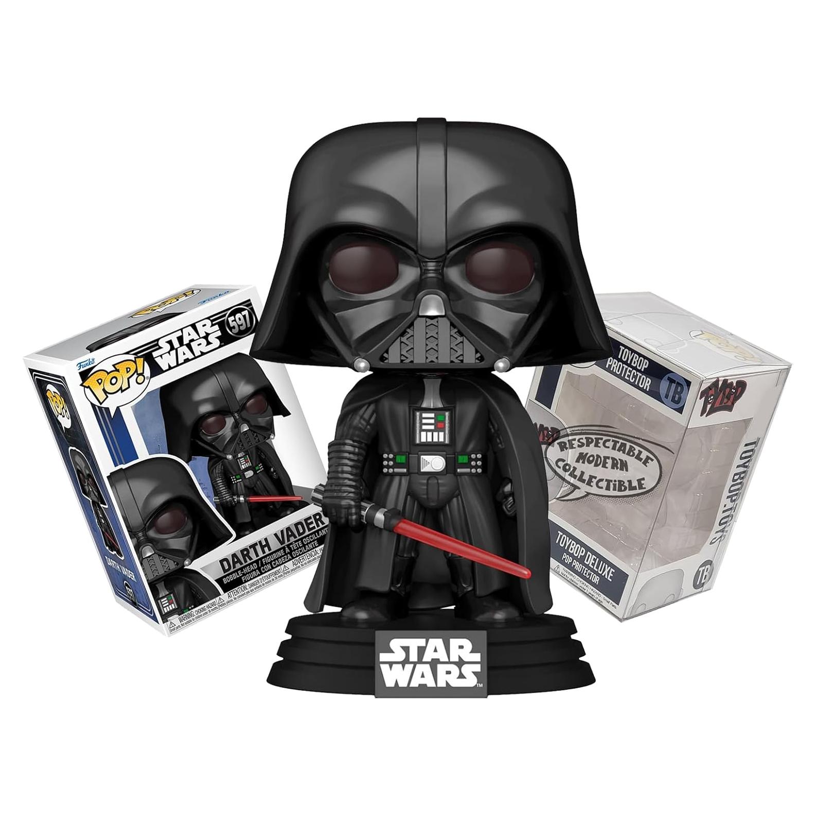 Funko Pop! Darth Vader con Sable de Luz y Protector ToyBop