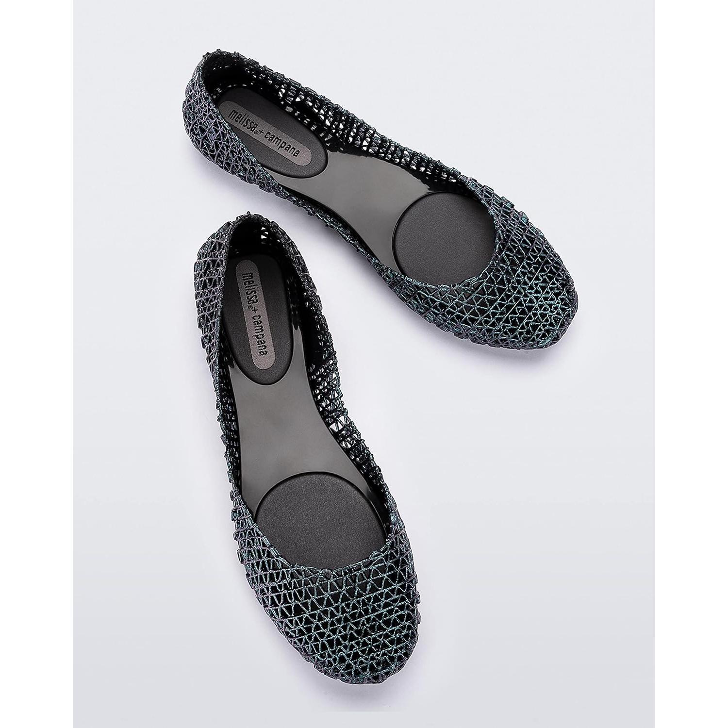 Zapatos Planos Melissa Campana Papel VII - Negros, Ligeros y Cómodos