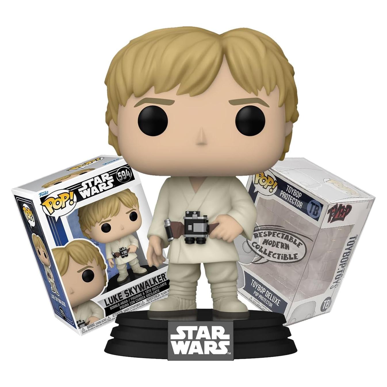 Figura Funko Pop Star Wars Tatooine Luke Skywalker + Protector ToyBop