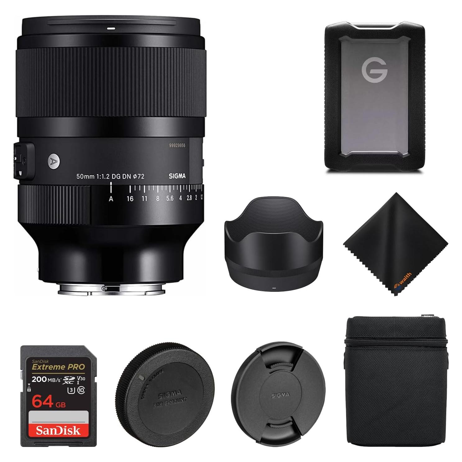 Lente Sigma 50mm f/1.2 DG DN Art Sony E + Disco Duro 1TB