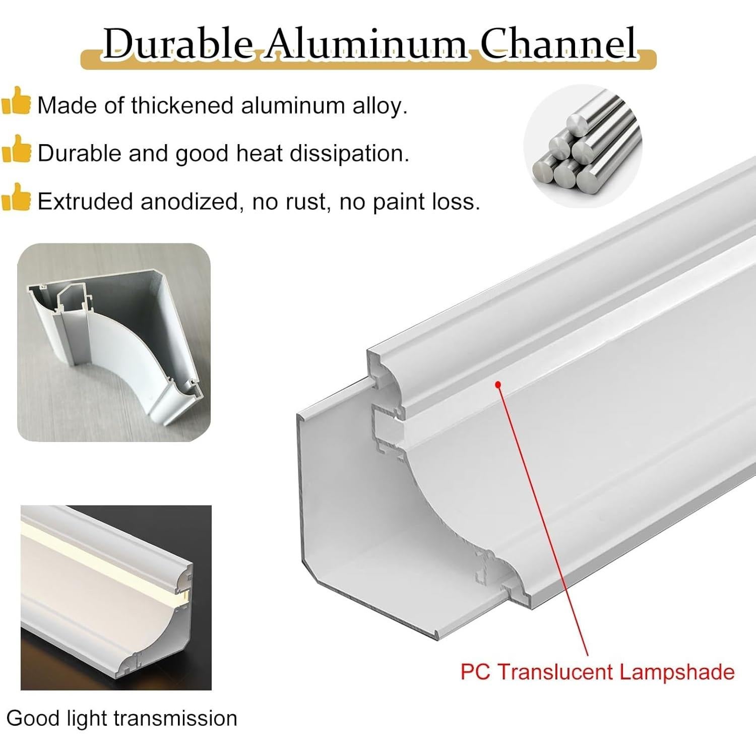 Moldura de Techo LED Vibeo 1m Aluminio Blanco Difusor