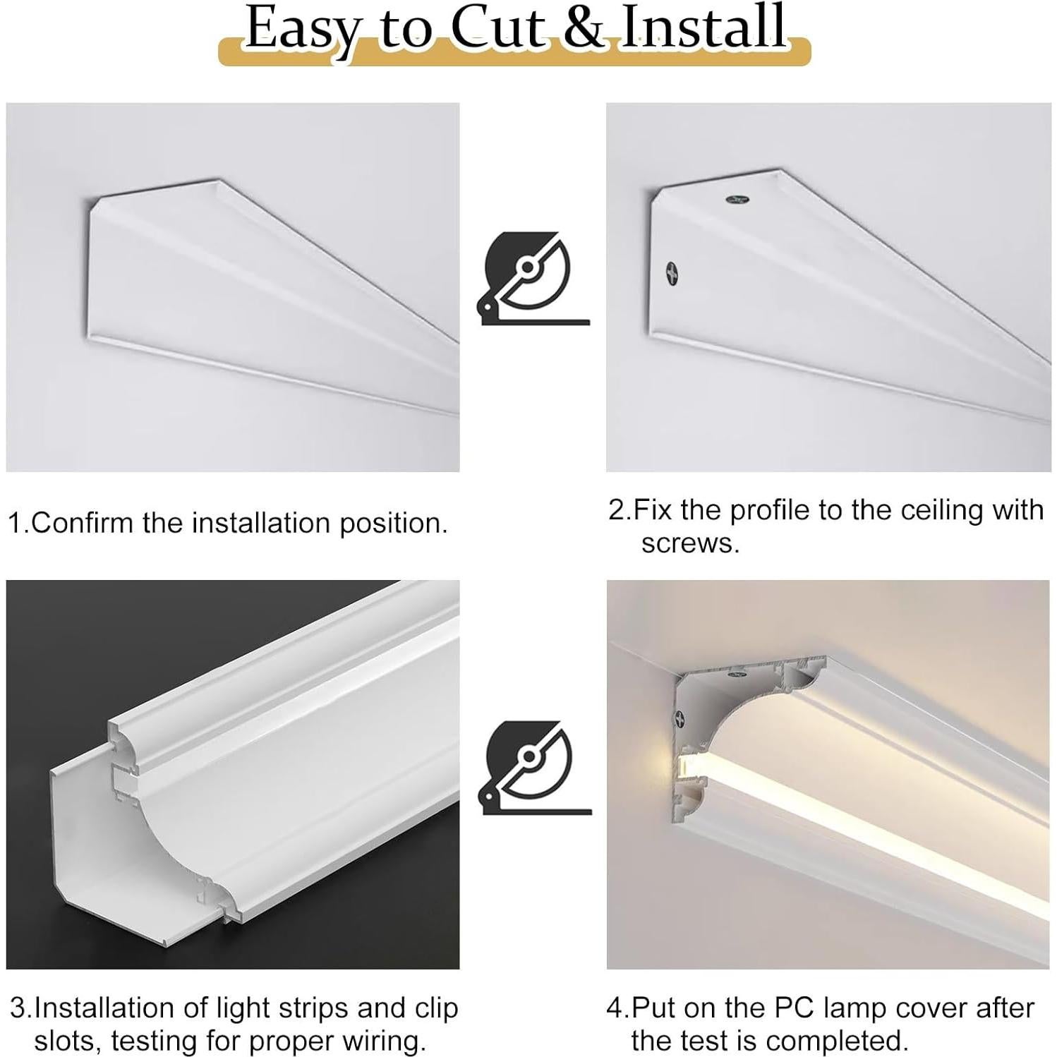 Moldura de Techo LED Vibeo 1m Aluminio Blanco Difusor