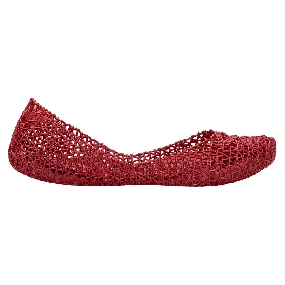 Zapatos Planos Melissa Campana Papel VII Rojo Metalizado 23.66cm