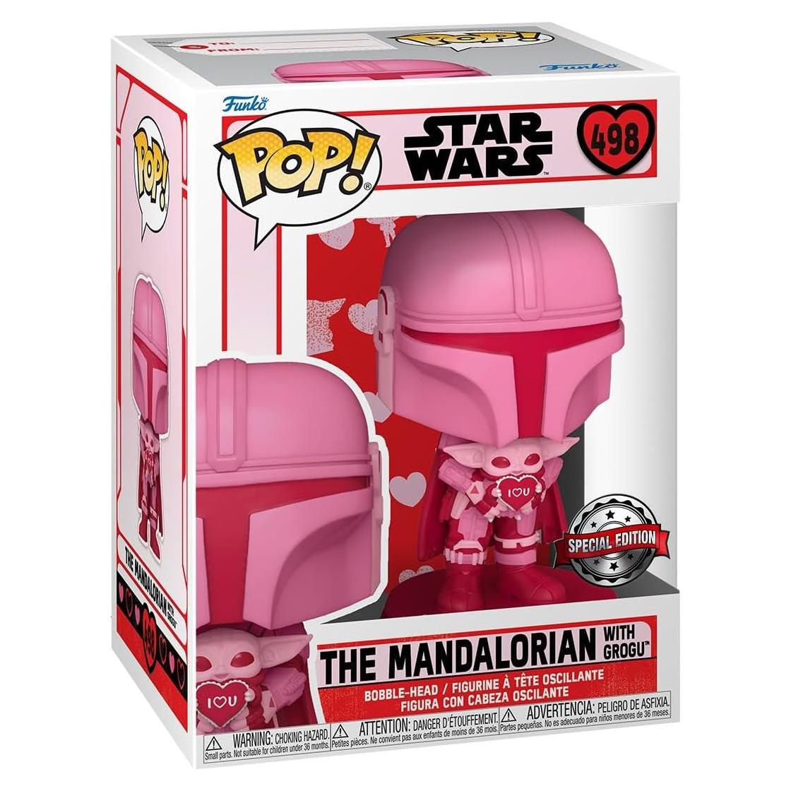 Funko Pop Star Wars Mandaloriano San Valentín con Grogu