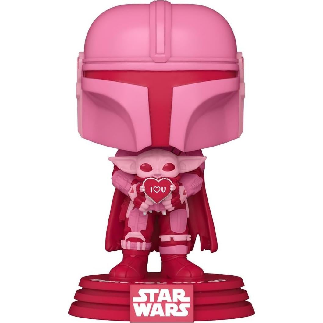 Funko Pop Star Wars Mandaloriano San Valentín con Grogu