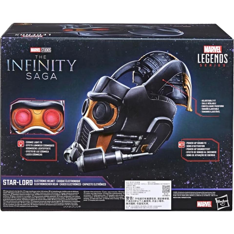 Casco Electrónico Star-Lord Marvel Legends 1:1 con Luz y Sonido
