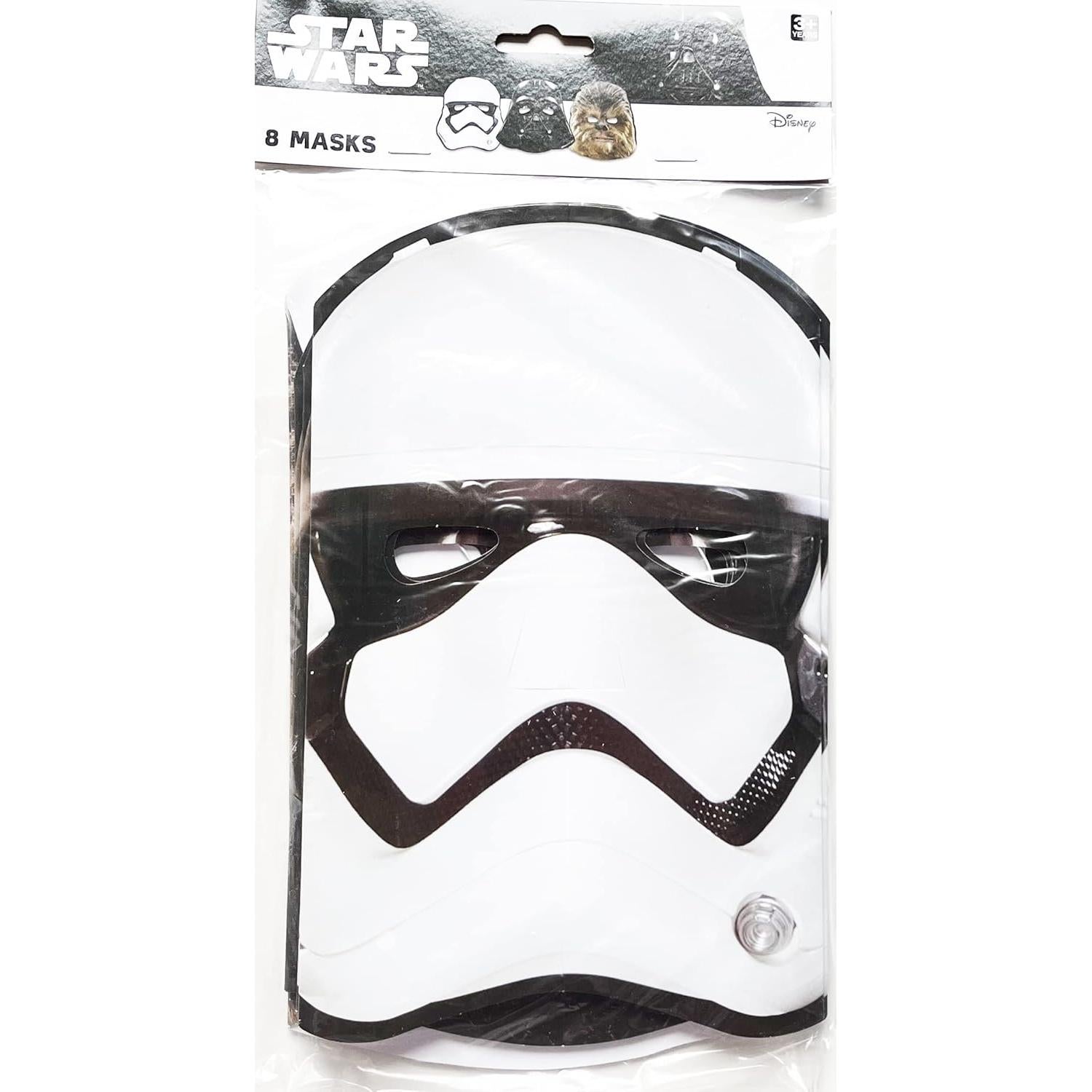 Suministros Fiesta Star Wars Único - 16 Máscaras + Stickers