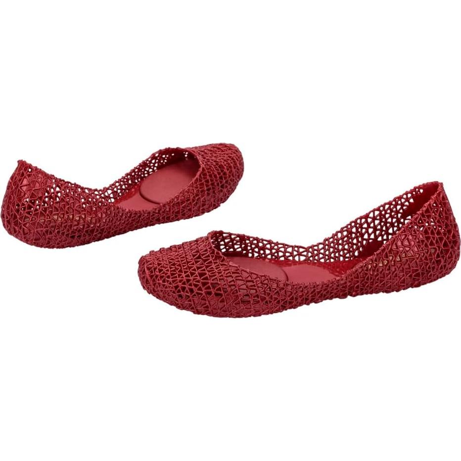 Zapatos Planos Melissa Campana Papel VII Rojo 23.66x9.75cm