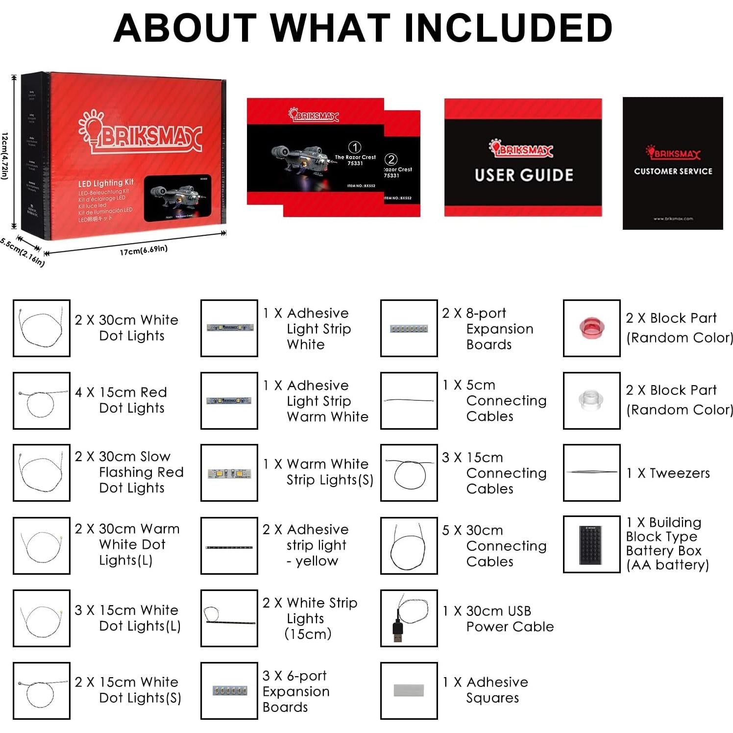 Kit de Iluminación LED BRIKSMAX para LEGO 75331 The Razor Crest