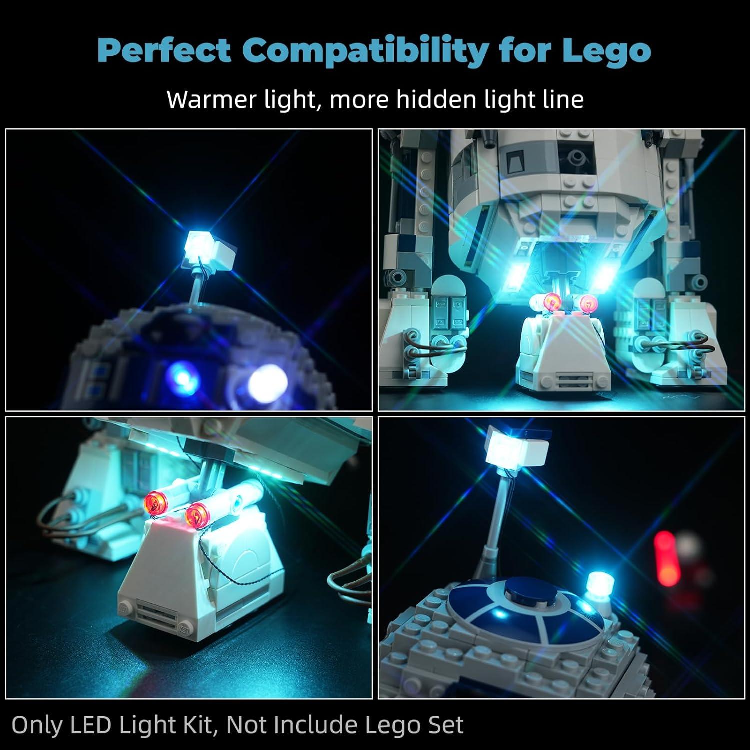 Kit de Iluminación LED Rorliny para Lego Star Wars R2-D2