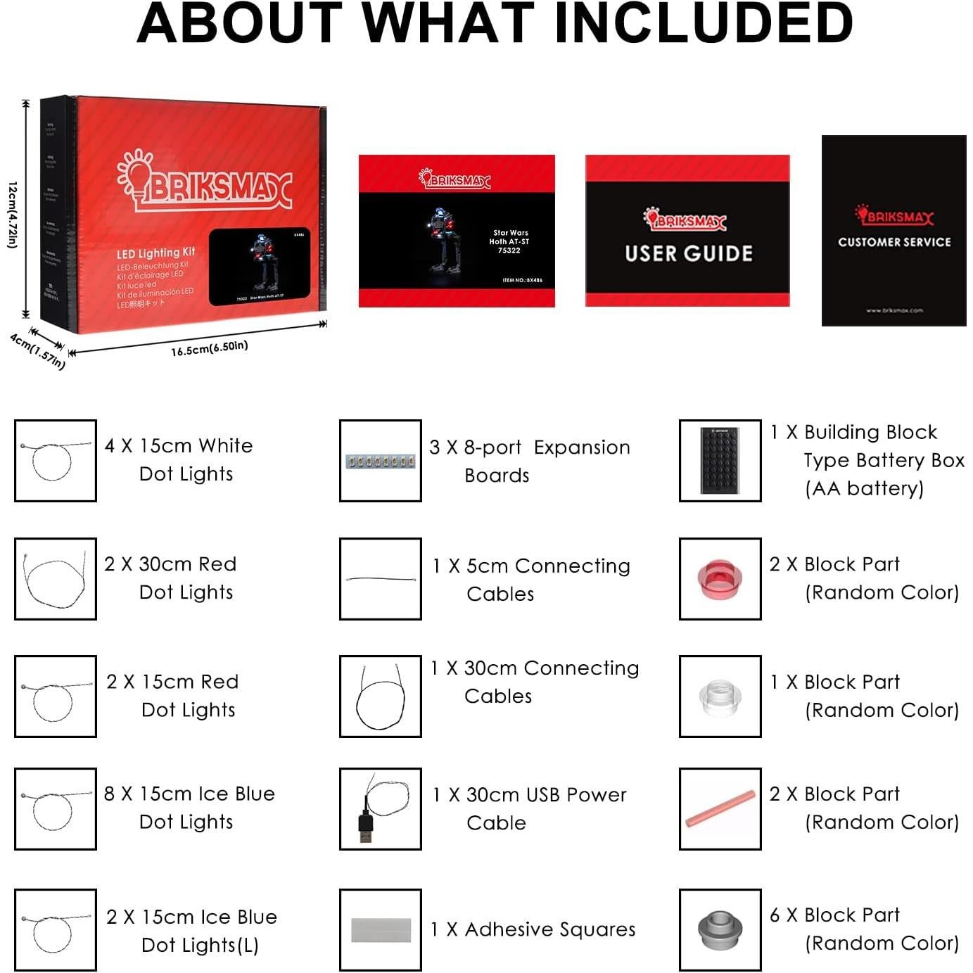 Kit de Iluminación LED BRIKSMAX para LEGO 75322 Hoth AT-ST