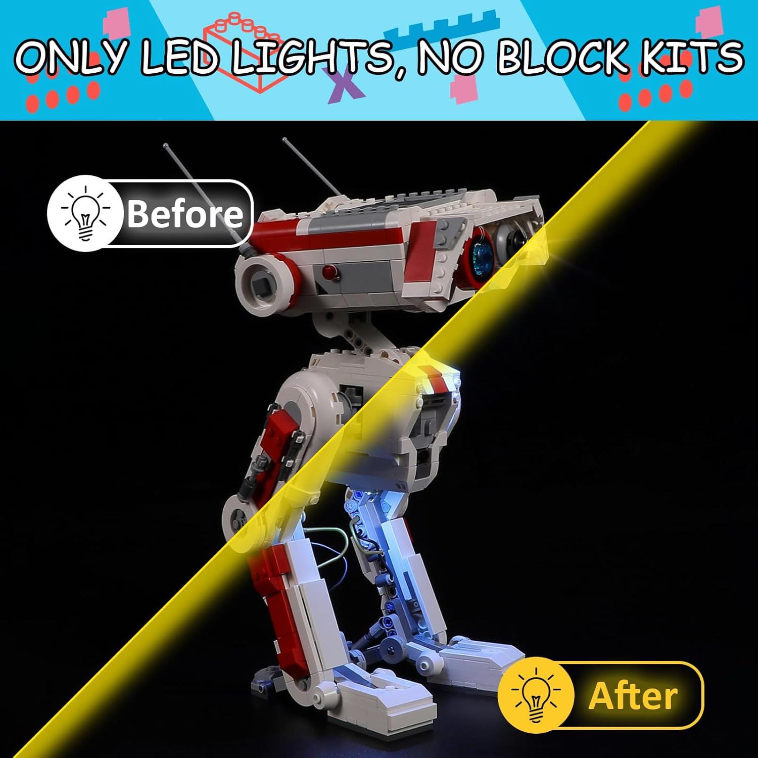 Kit de luces LED Mililier para Lego 75335 BD-1, 99.9g