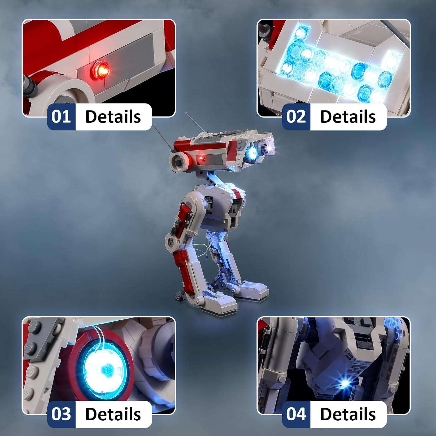 Kit de luces LED Mililier para Lego 75335 BD-1, 99.9g