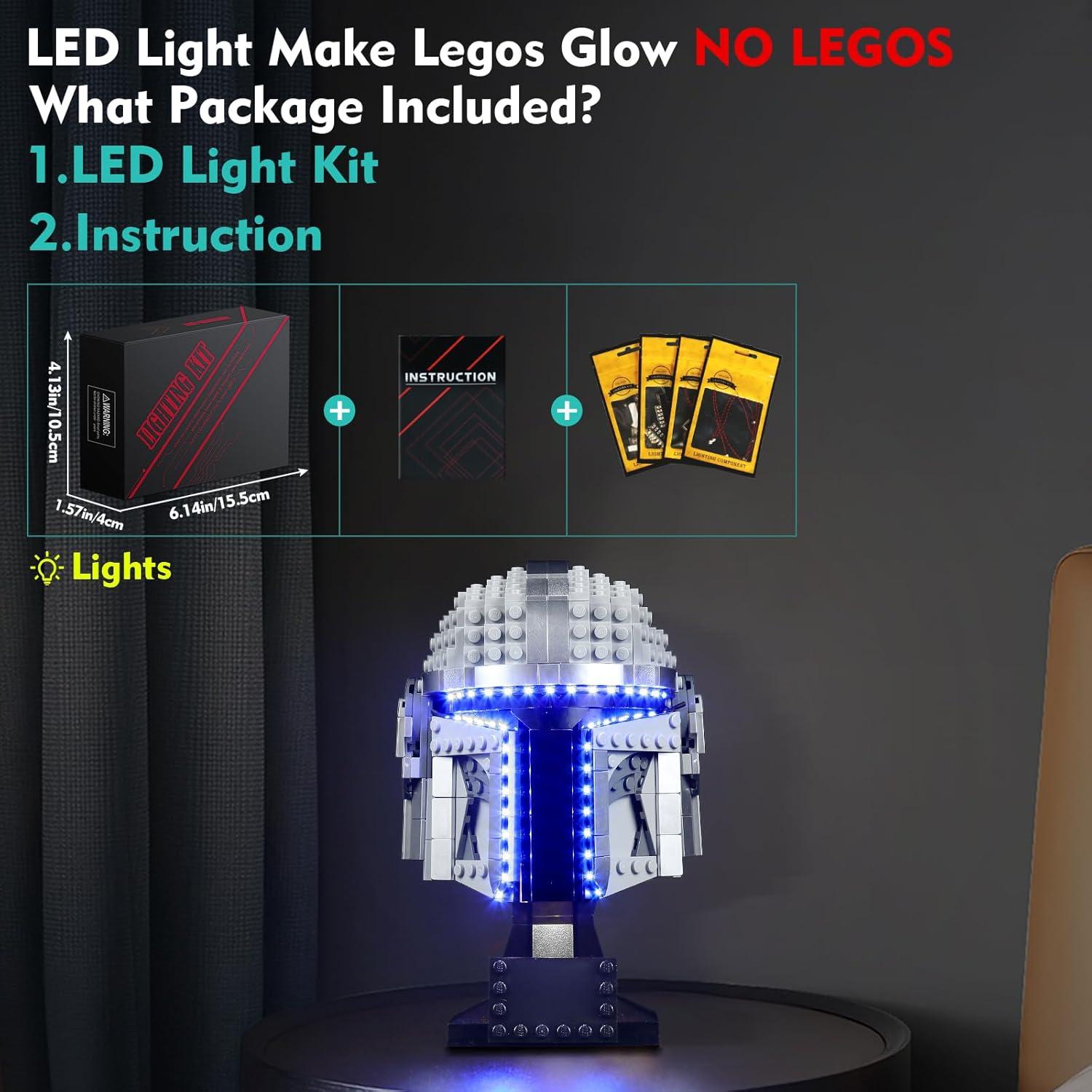 Kit de Luz LED VONADO para Casco Mandalorian 75328