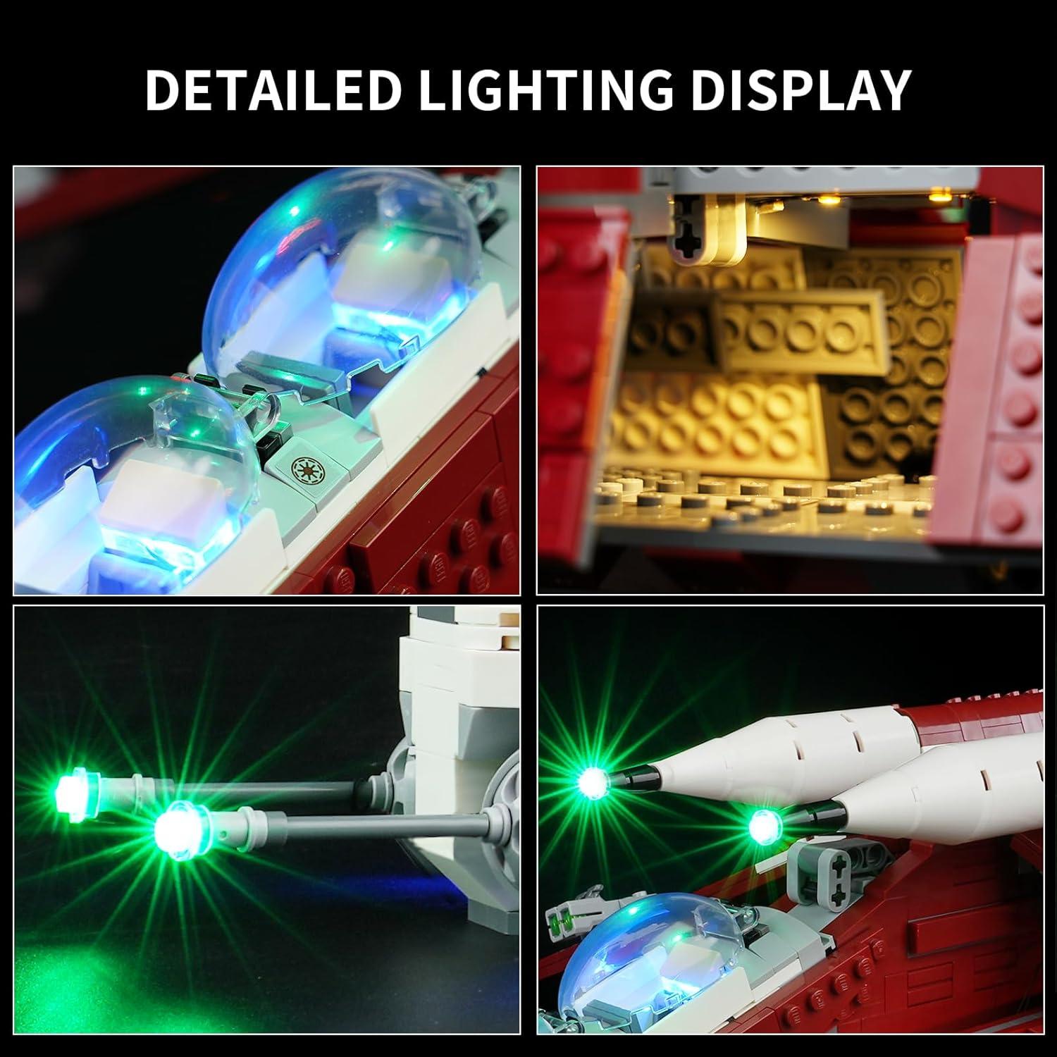 Kit de Luz LED para Caza Gunship Lego 75354 - Solo Luces