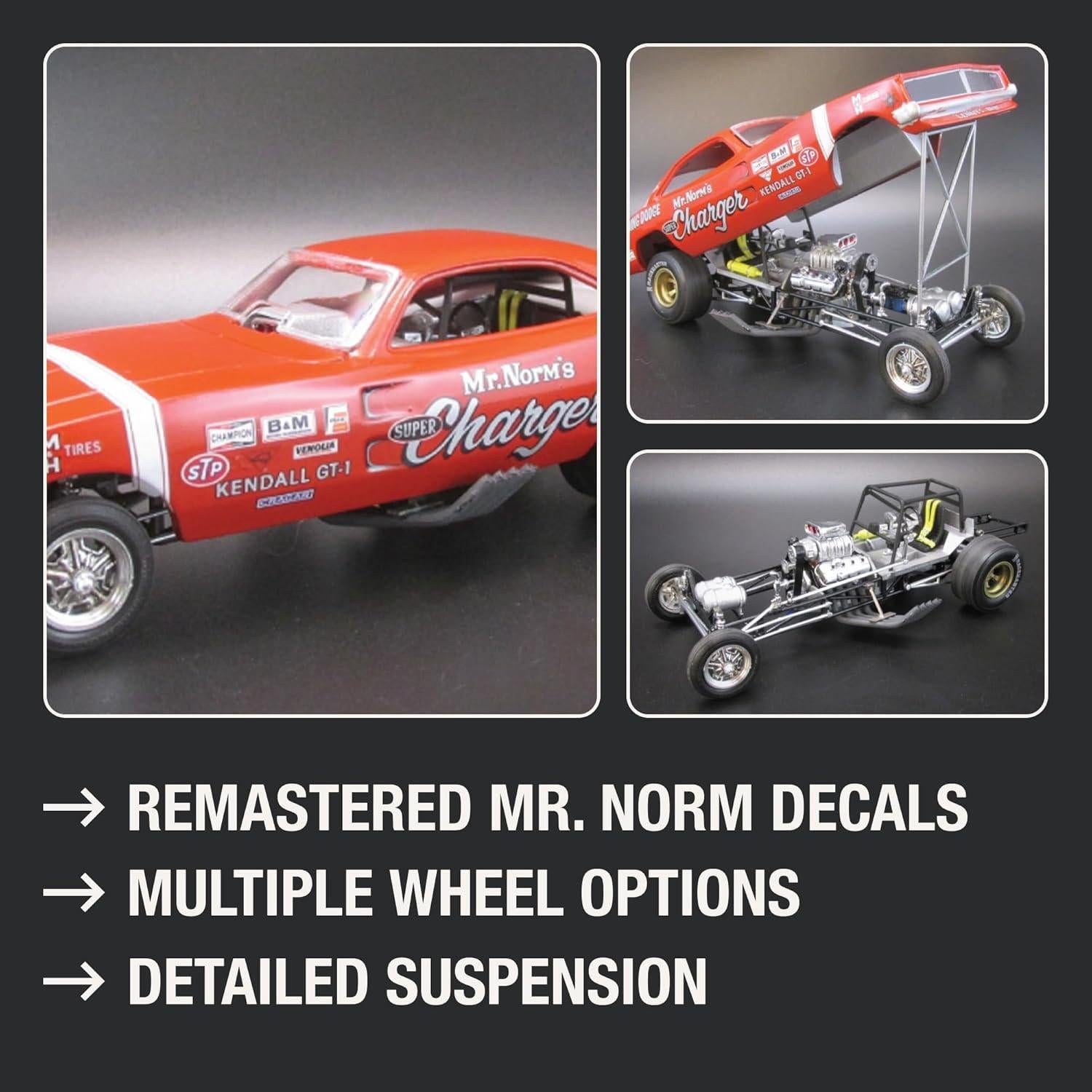 Kit de Modelo a Escala 1:25 Polar Lights 1969 Dodge Charger Sr. Norm