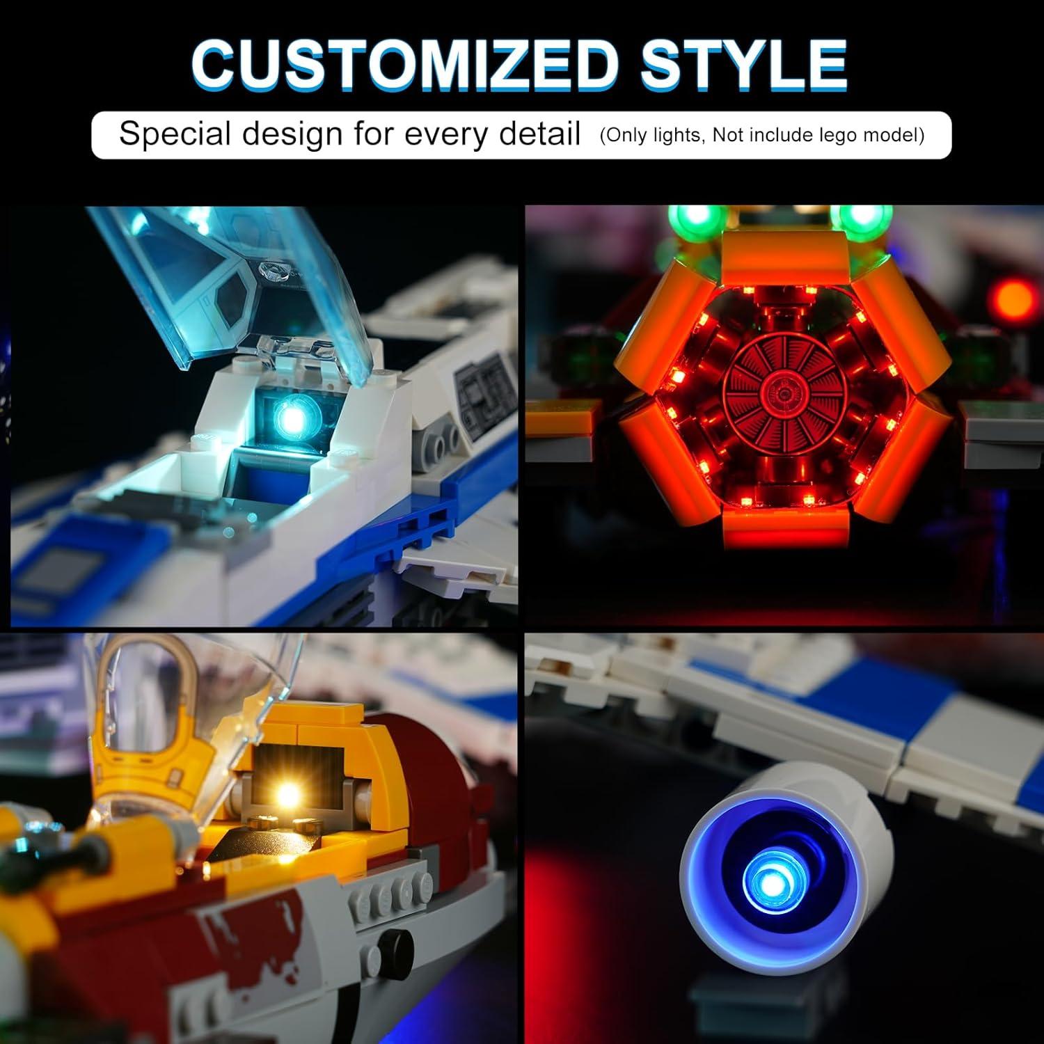 Kit de Iluminación LED para Lego Star Wars E-Wing 75364