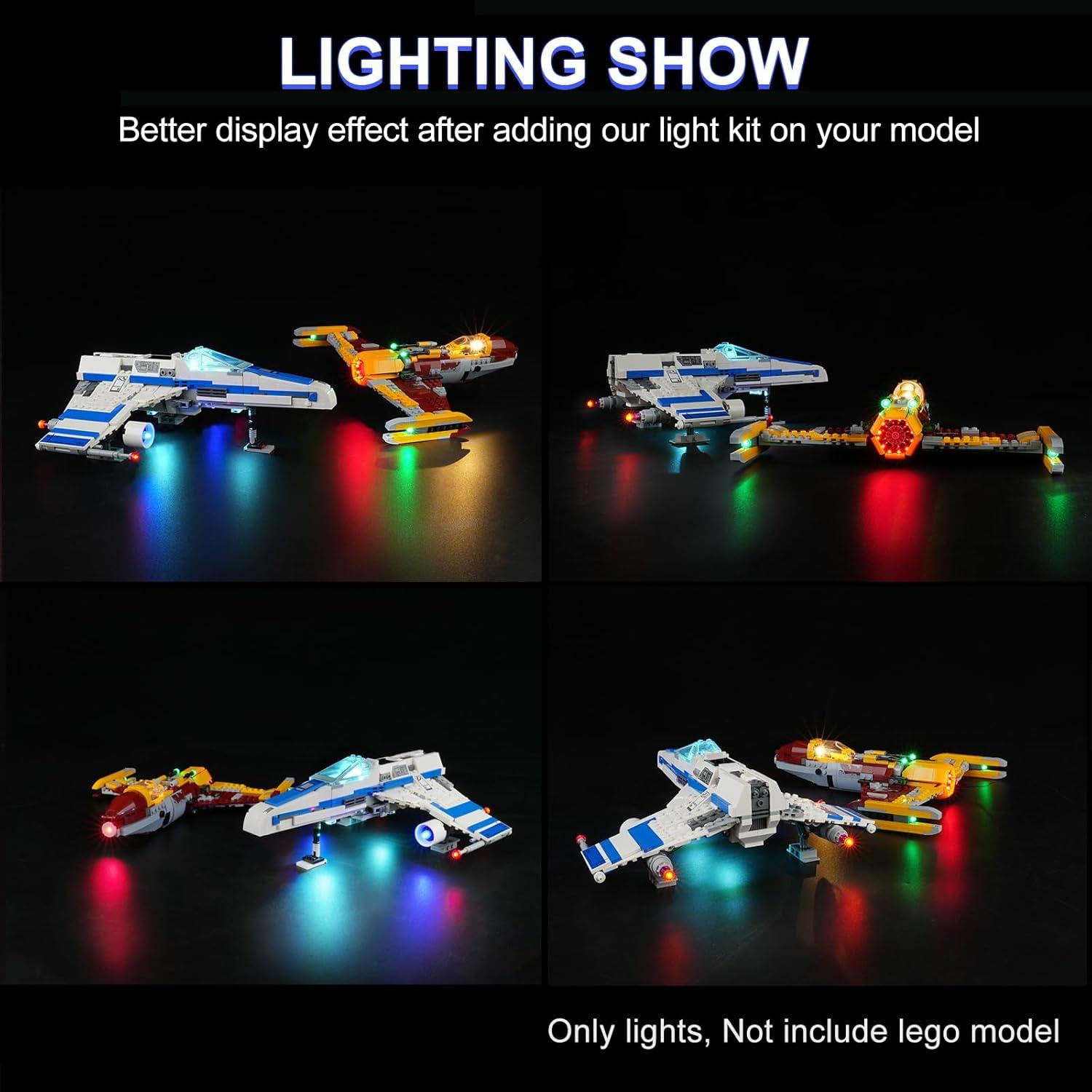 Kit de Iluminación LED para Lego Star Wars E-Wing 75364