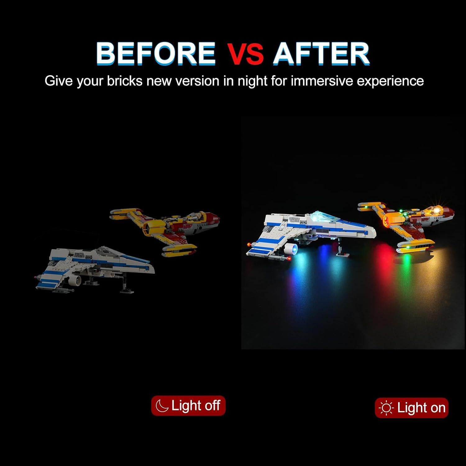 Kit de Iluminación LED para Lego Star Wars E-Wing 75364