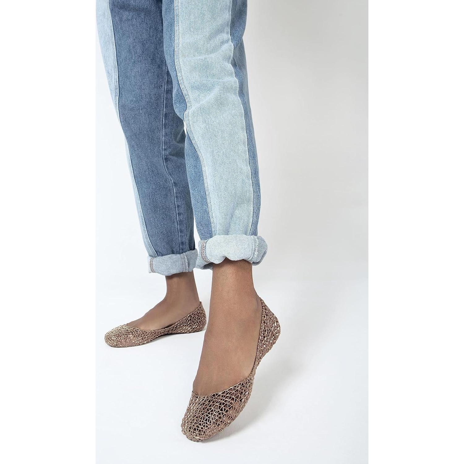 Zapatos Planos Melissa Campana Papel VII Oro Metálico 10