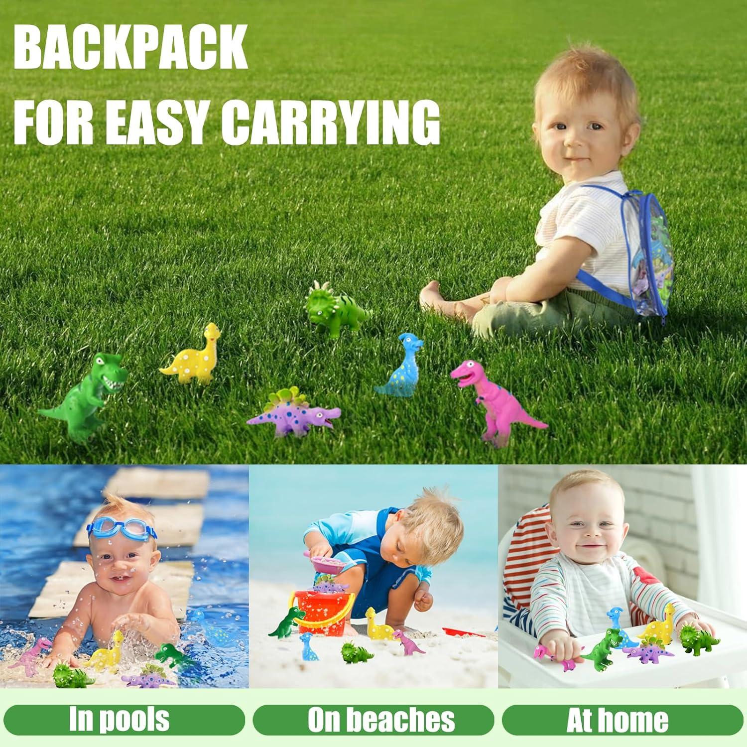 Juguetes de baño dinosaurios Shantou - 8 piezas sin moho