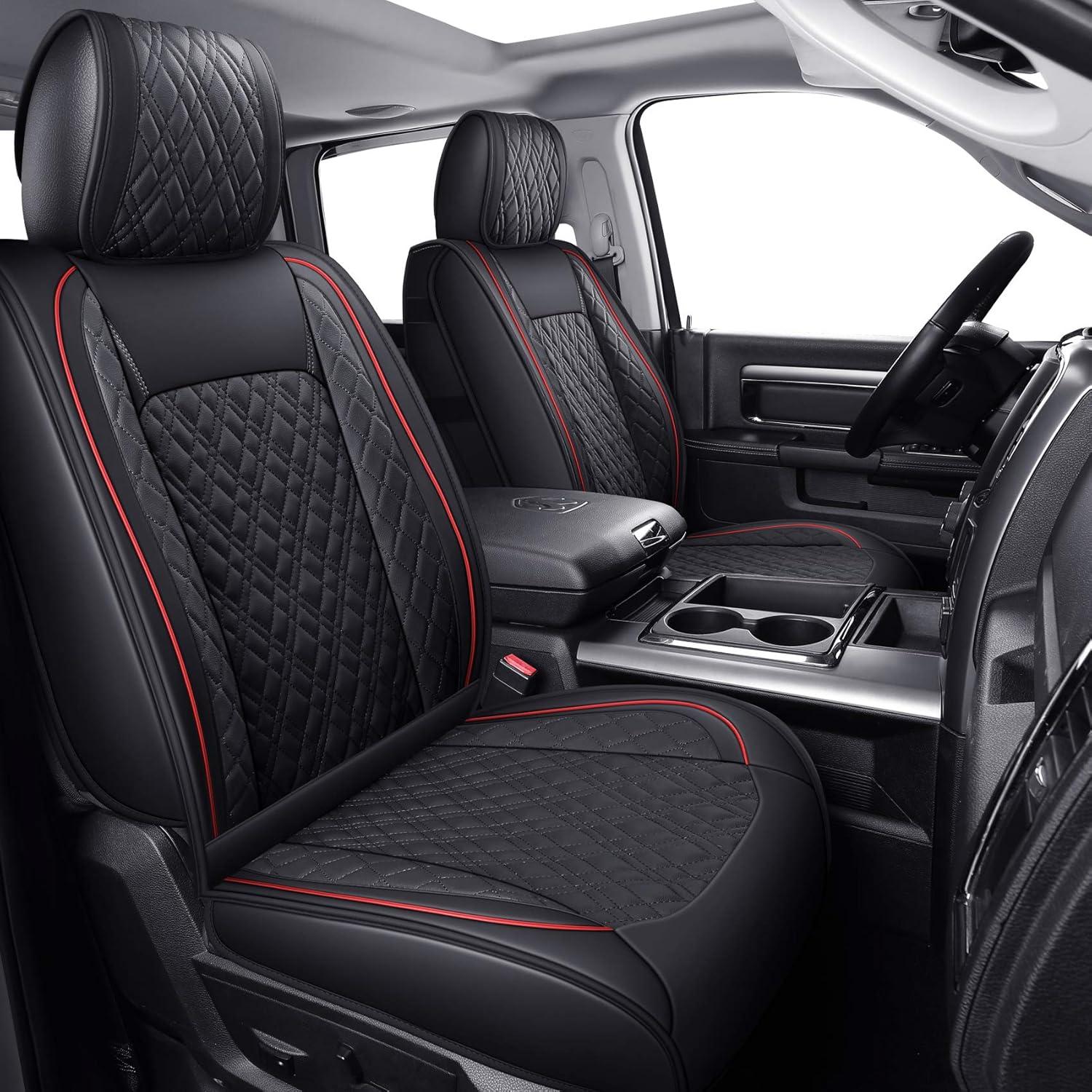 Funda de Asiento Frontal YIERTAI para Dodge Ram 2009-2025 Rojo