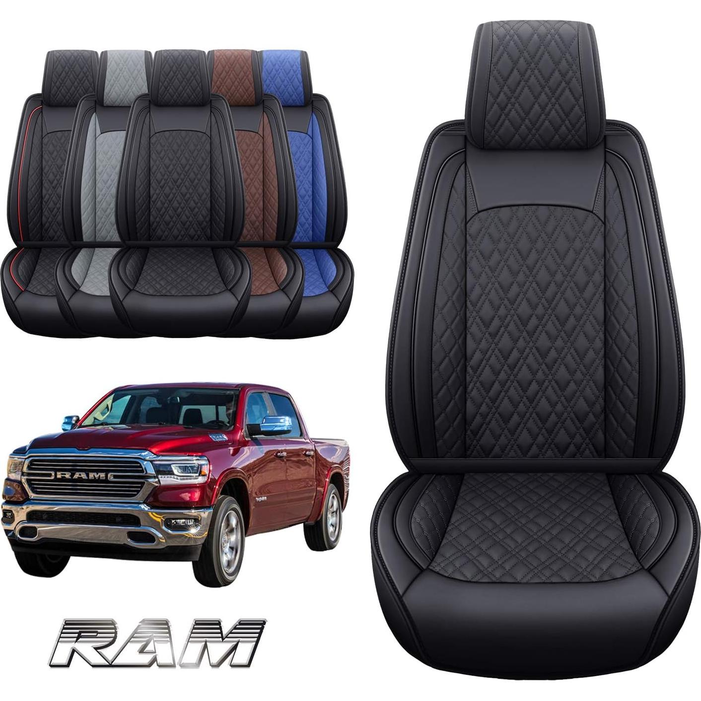 Funda de Asiento de Coche YIERTAI Dodge Ram 2009-2025 Negro