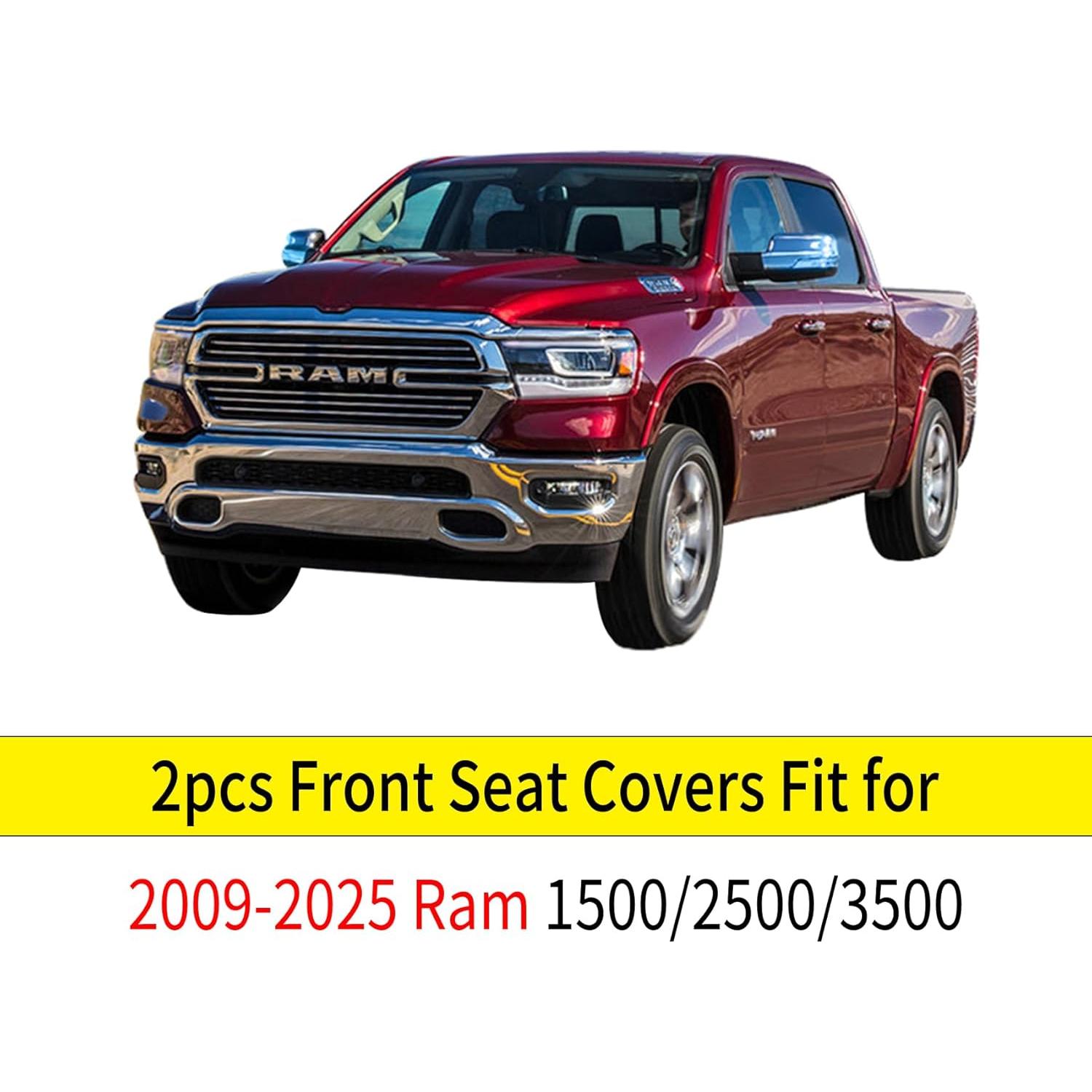 Funda de Asiento de Coche YIERTAI Dodge Ram 2009-2025 Negro